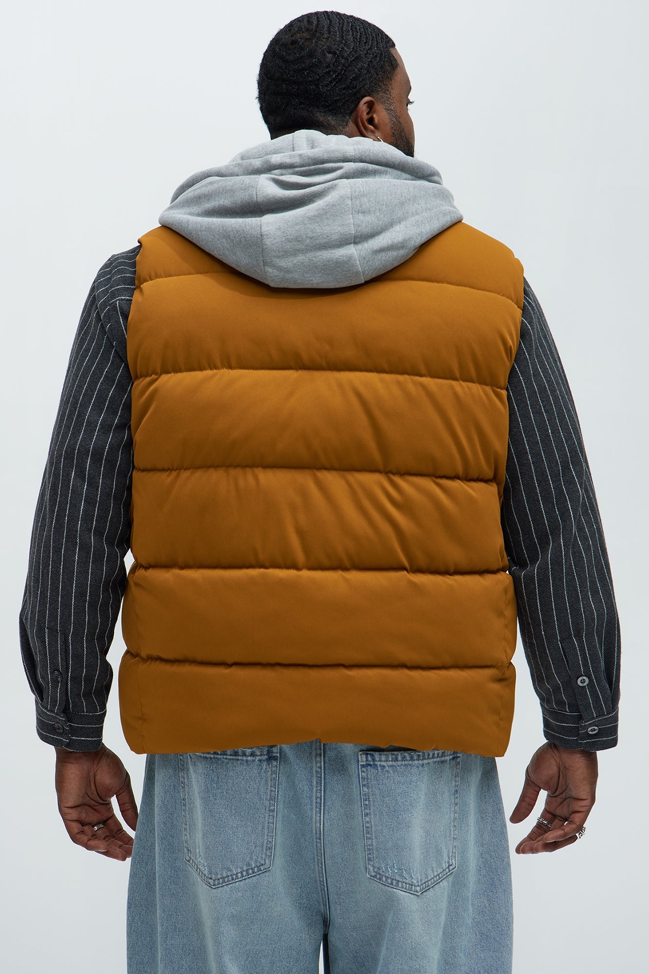 Heartbreak Puffer Vest With Hood - Mustard