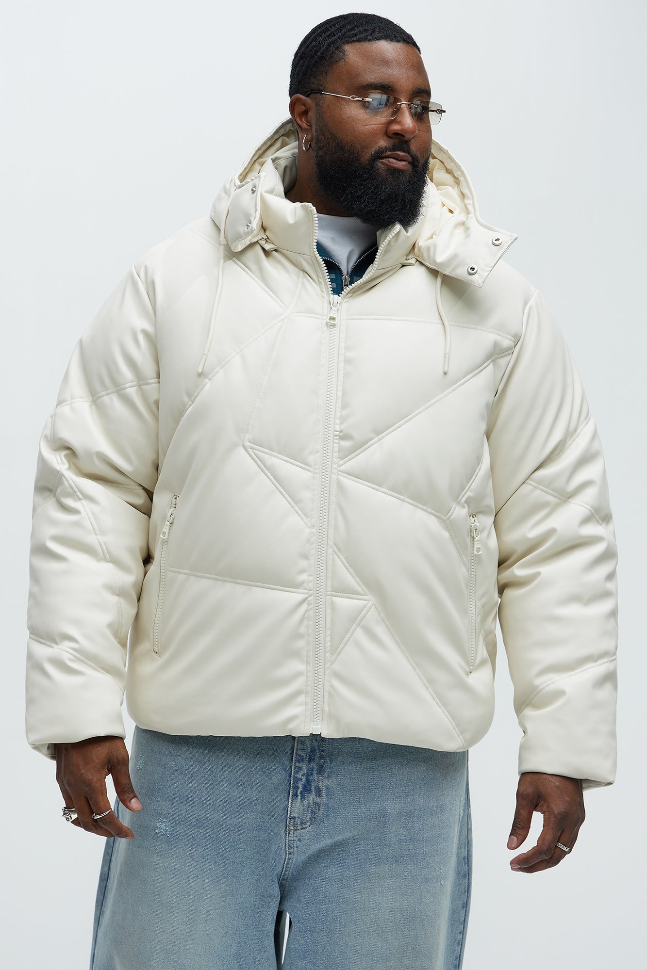 Looking For Me Padded Hood Puffer - White