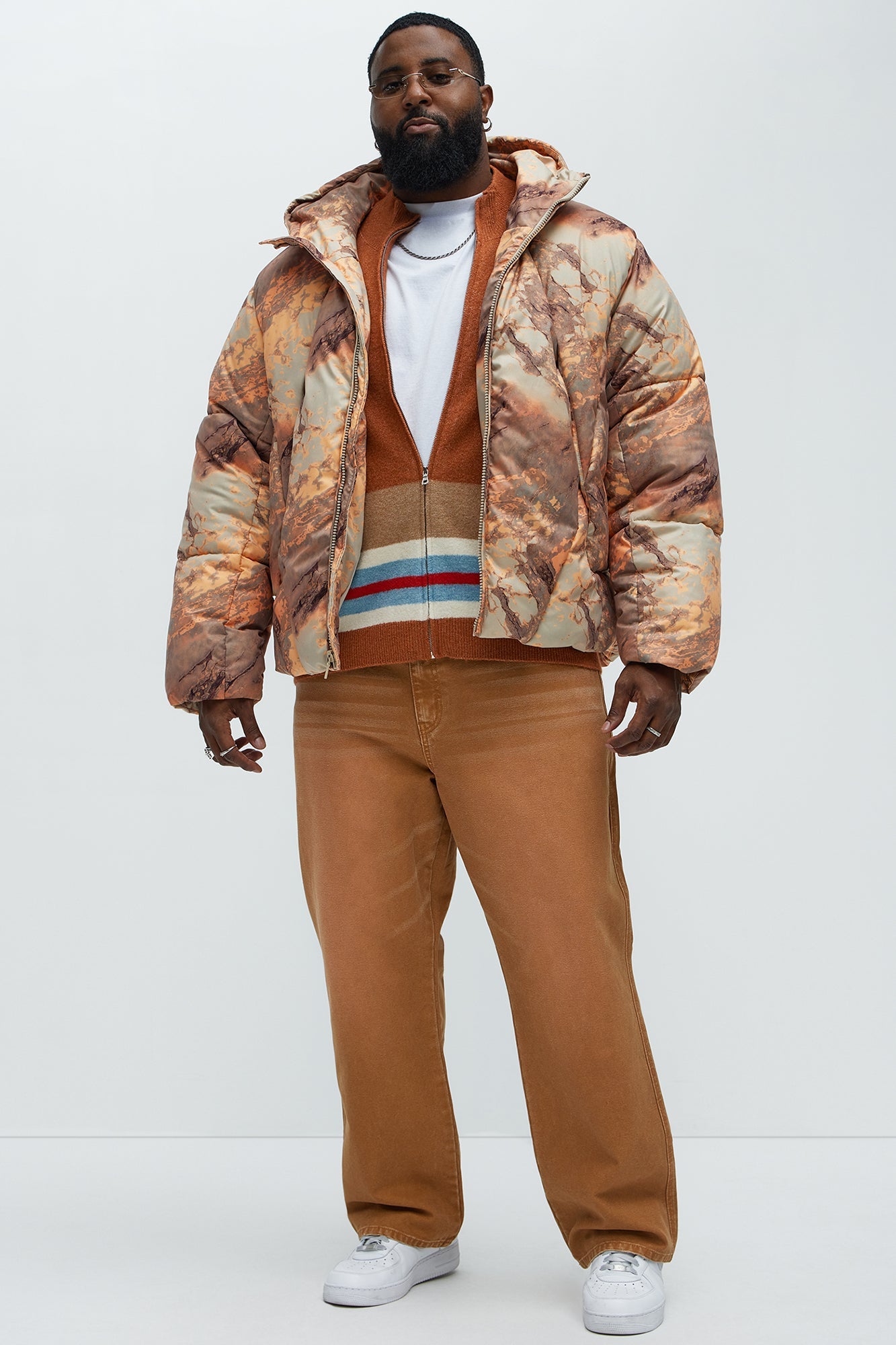 Mesa Hooded Parka - Orange/combo