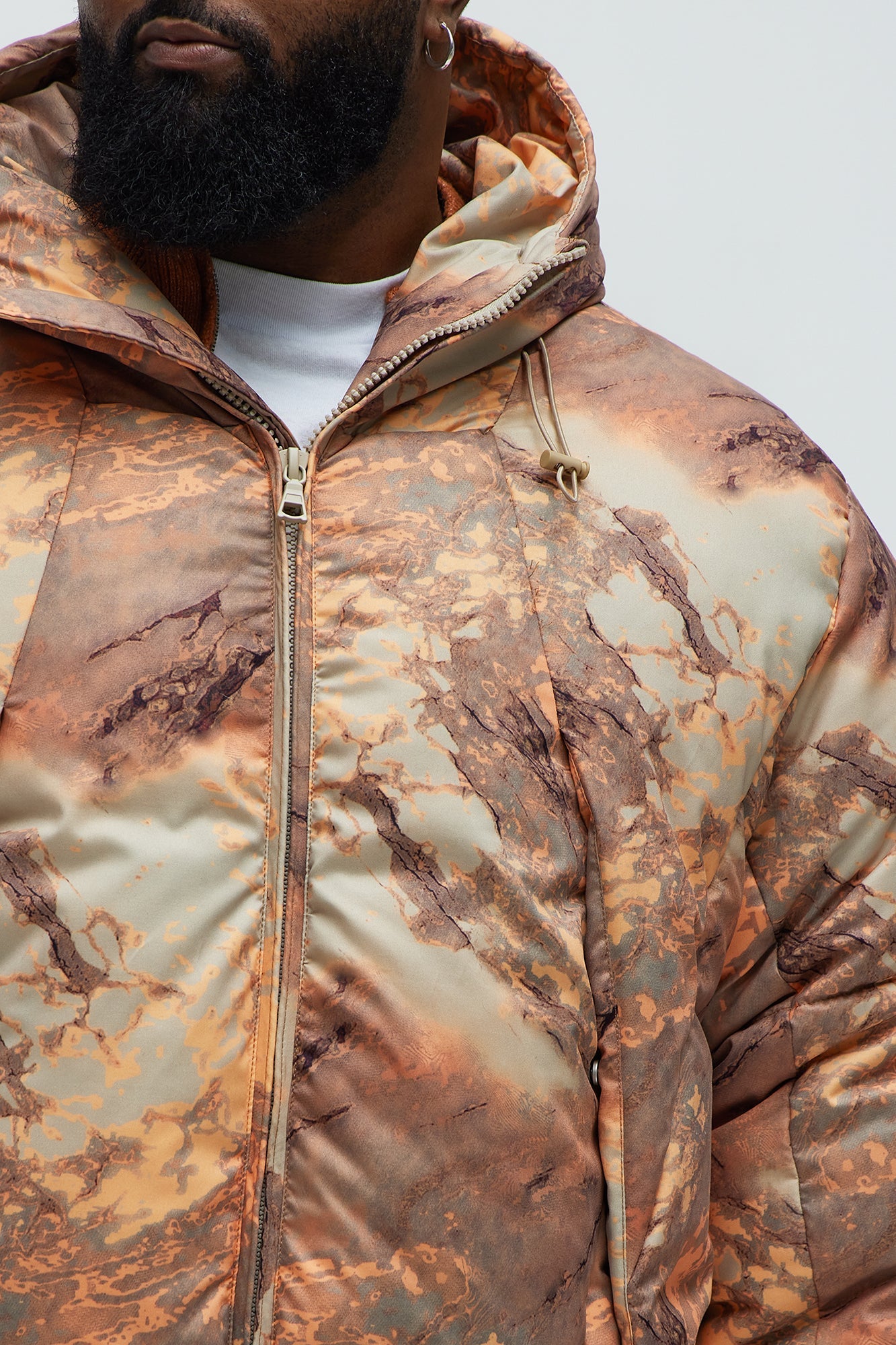 Mesa Hooded Parka - Orange/combo