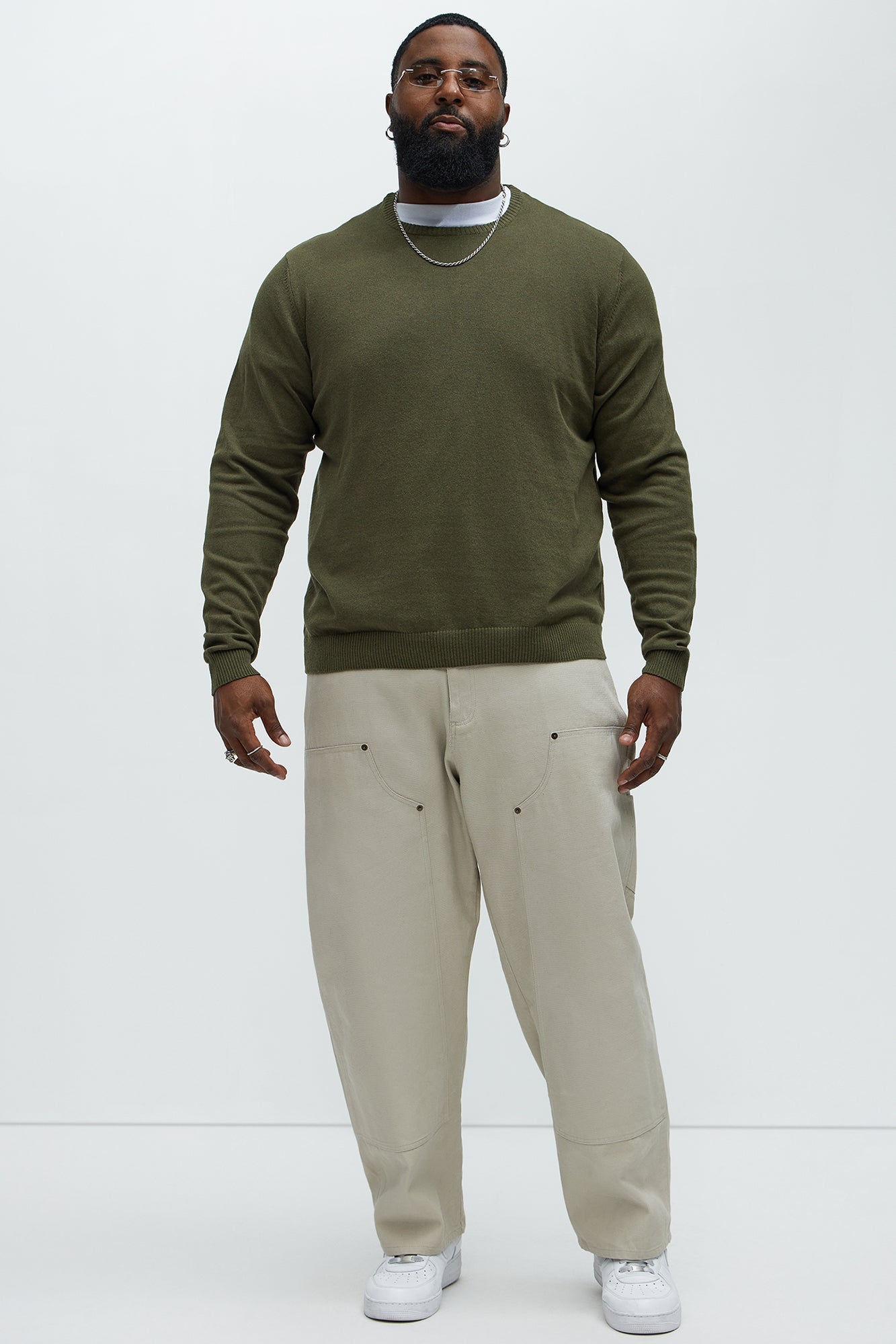 Cozy and Cool Crewneck Sweater - Olive