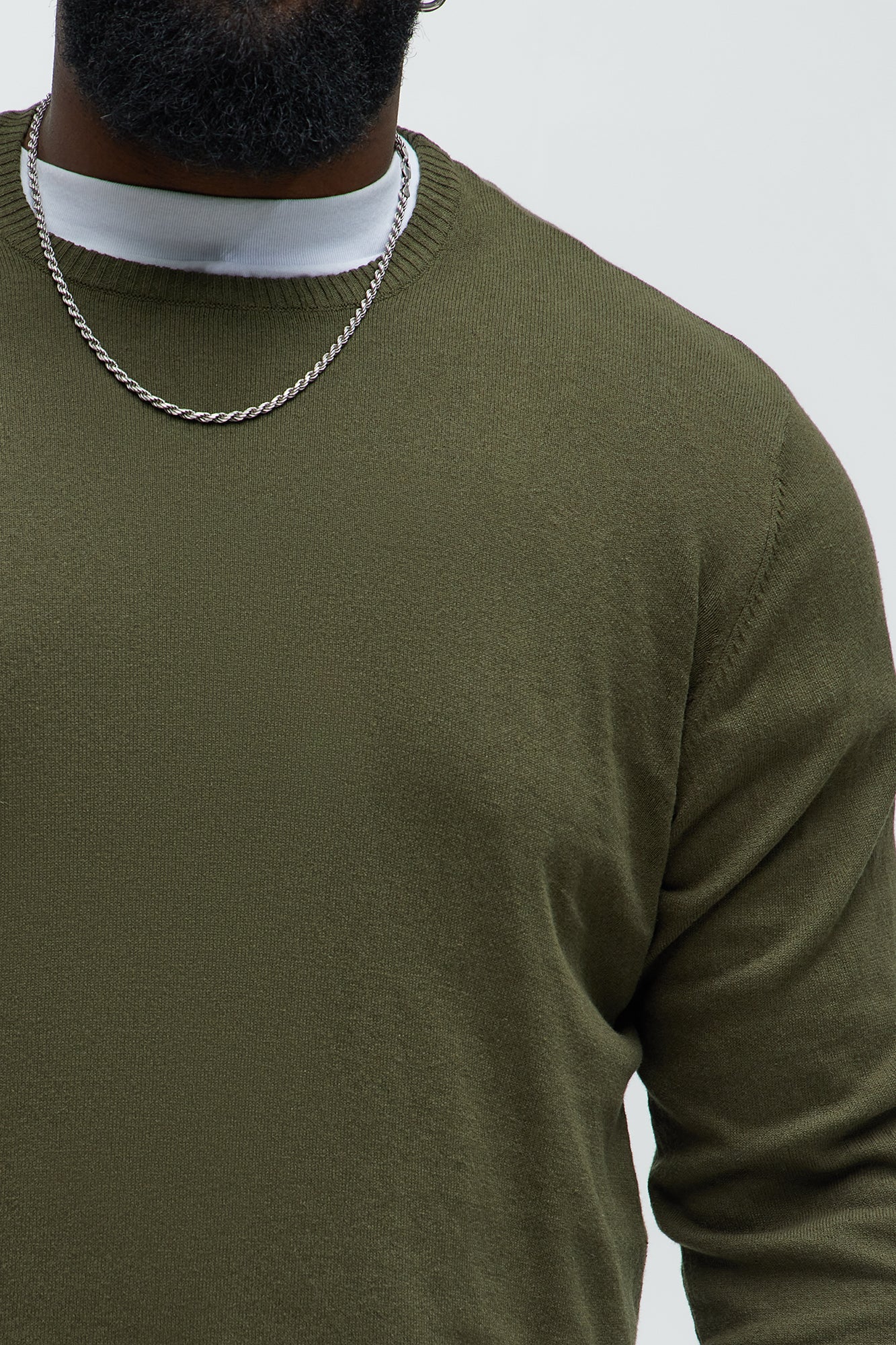 Cozy and Cool Crewneck Sweater - Olive