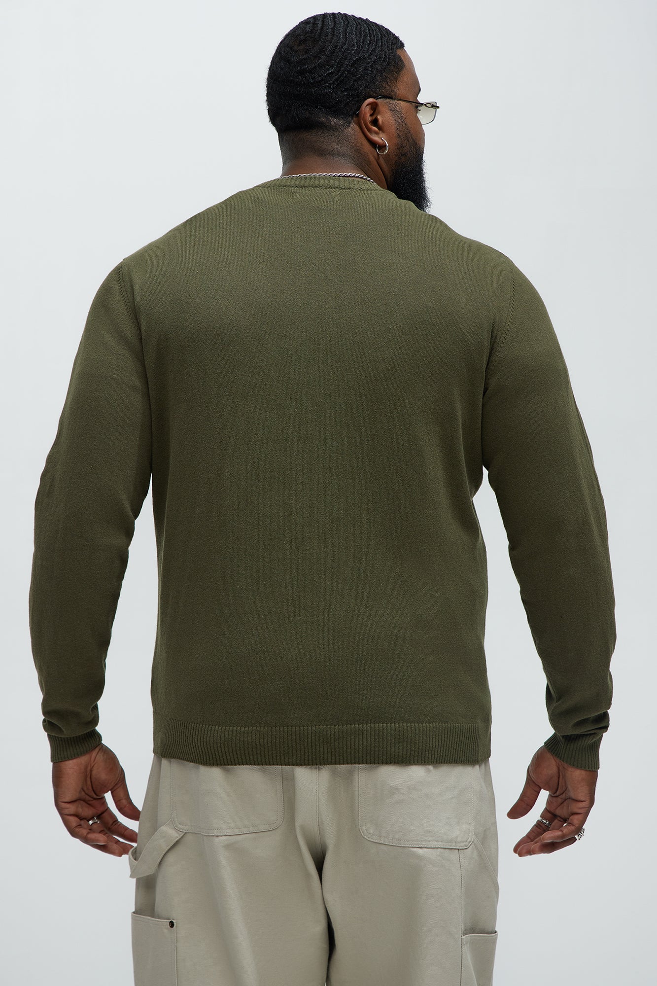 Cozy and Cool Crewneck Sweater - Olive