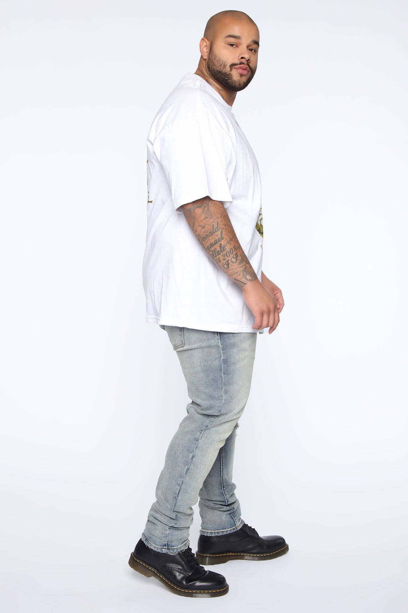 Take No L's Skinny Jean - Vintage Blue Wash