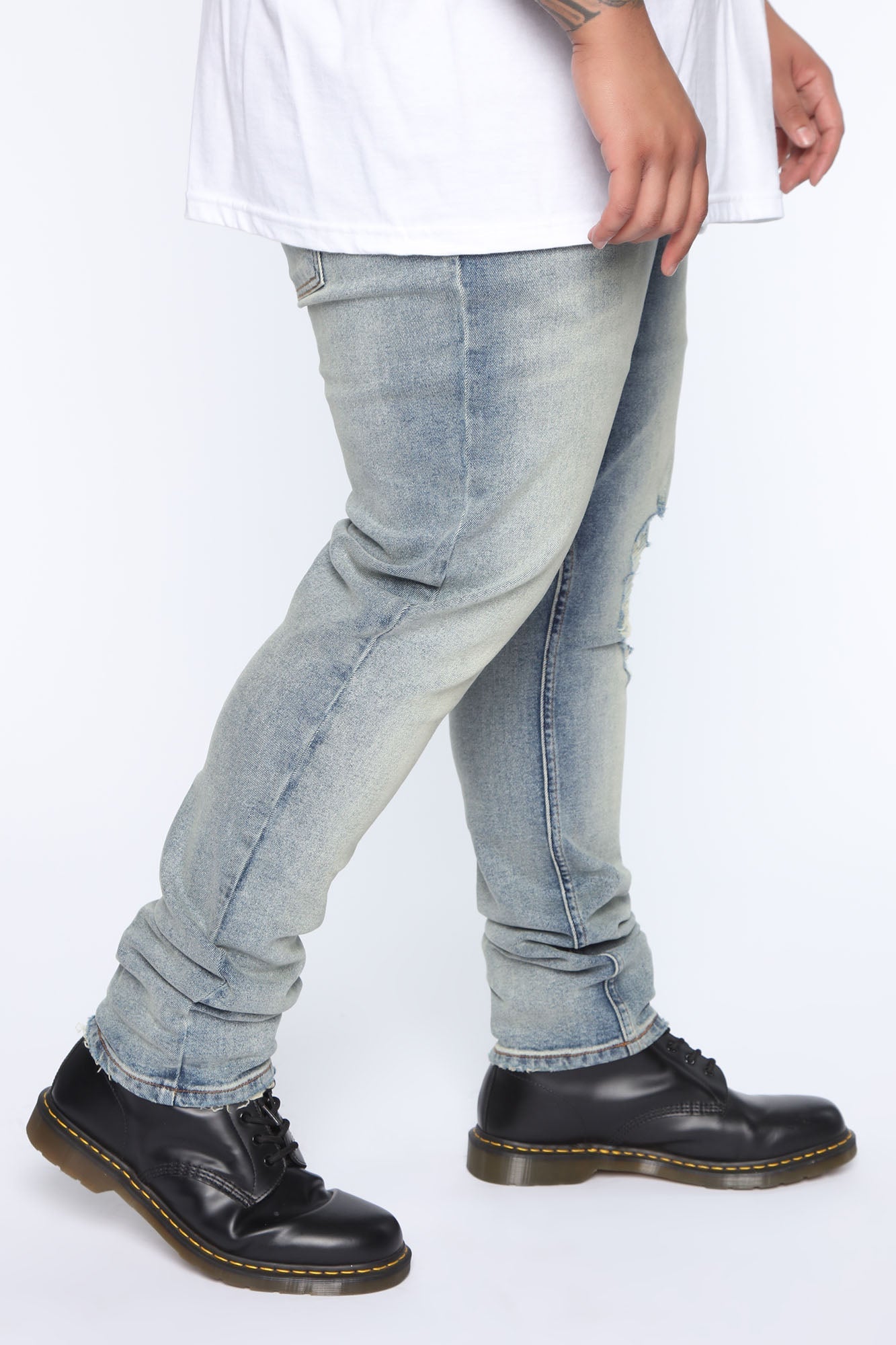 Take No L's Skinny Jean - Vintage Blue Wash