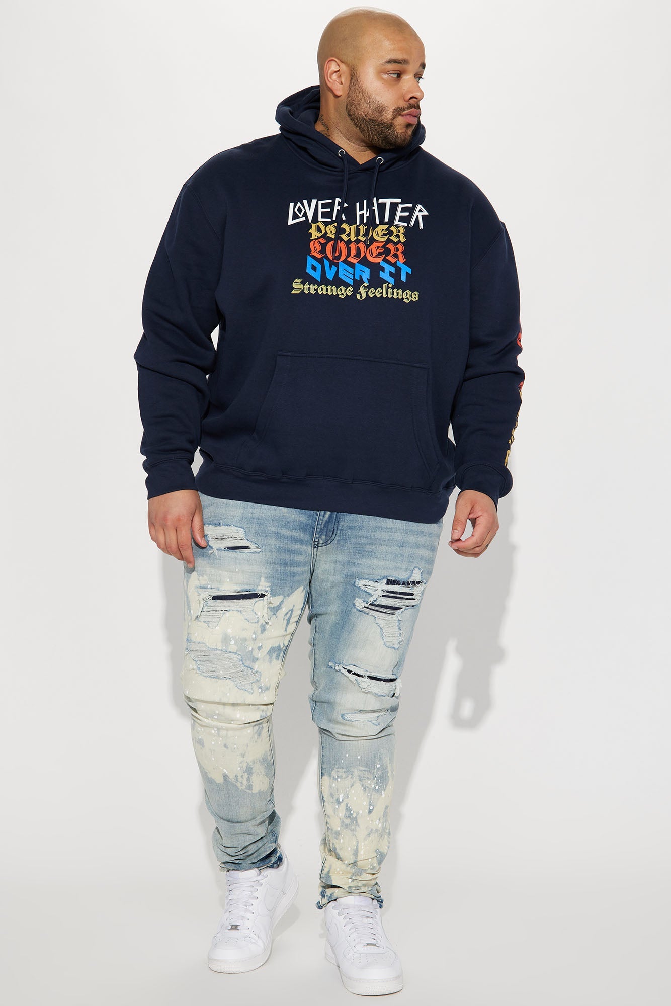 For It Paint Splattered Stacked Skinny Jeans - Light Wash