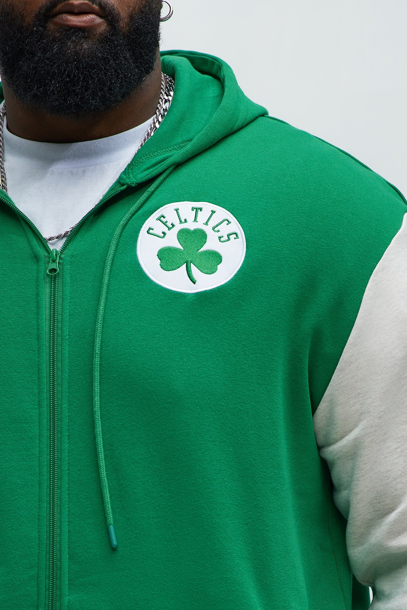 Celtics Above The Rim Zip Up Hoodie - Kelly Green