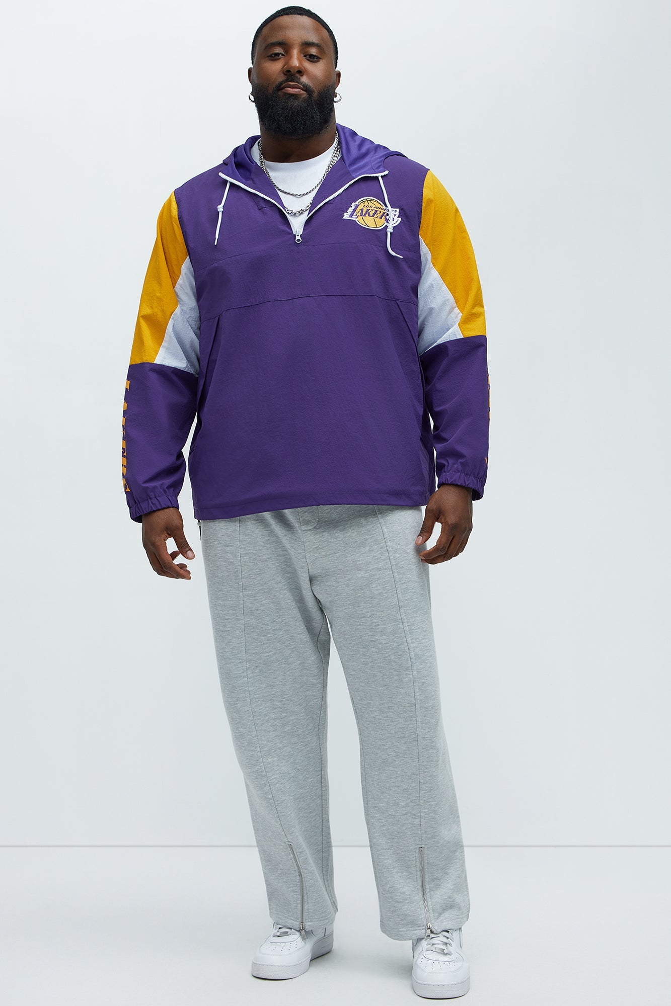 Lakers Ranger Quarter Zip Hoodie Jacket - Purple