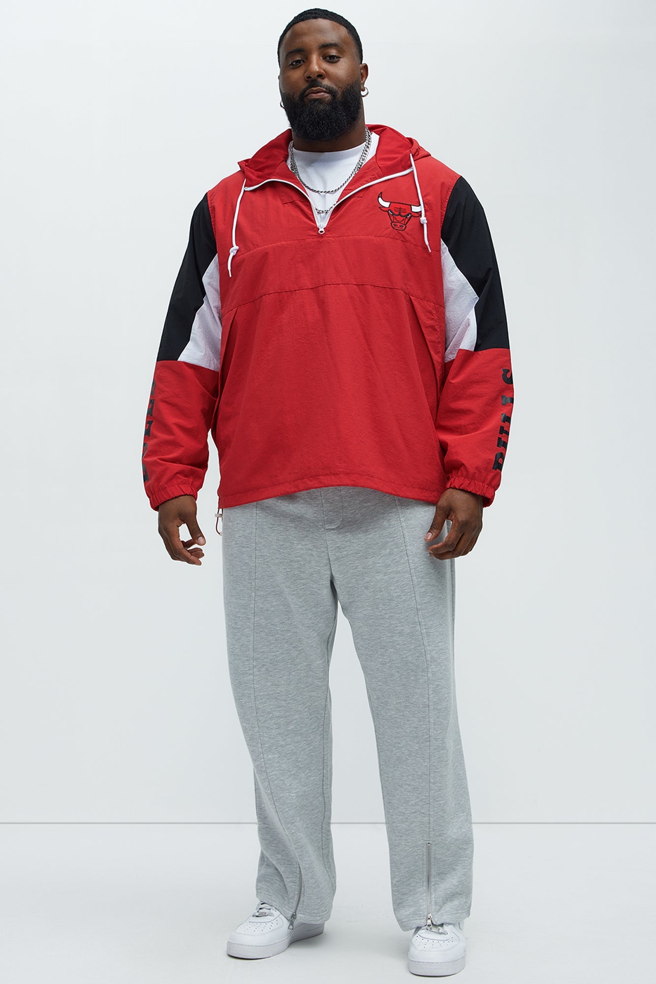 Bulls Ranger Quarter Zip Hoodie Jacket - Red