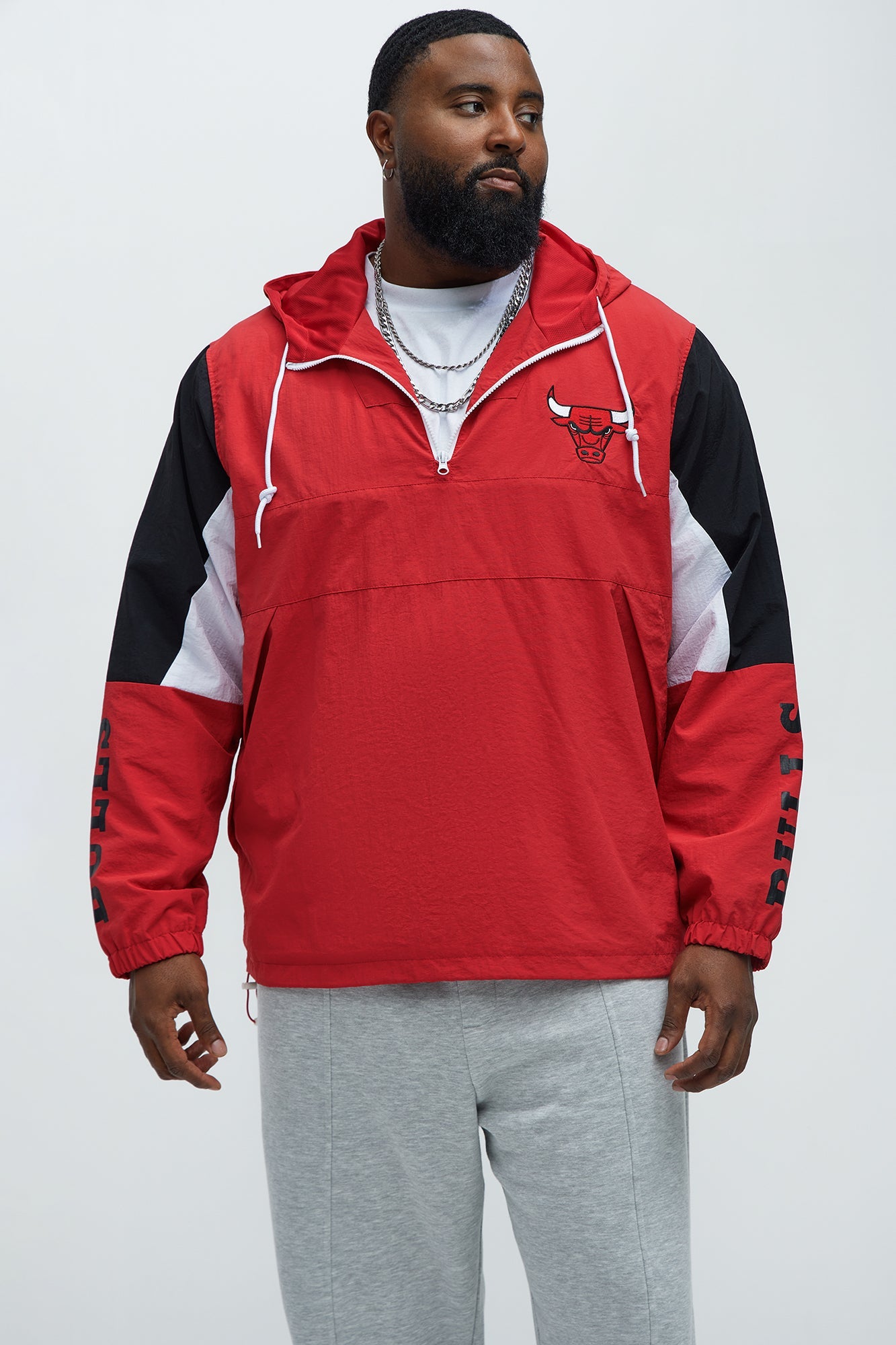 Bulls Ranger Quarter Zip Hoodie Jacket - Red