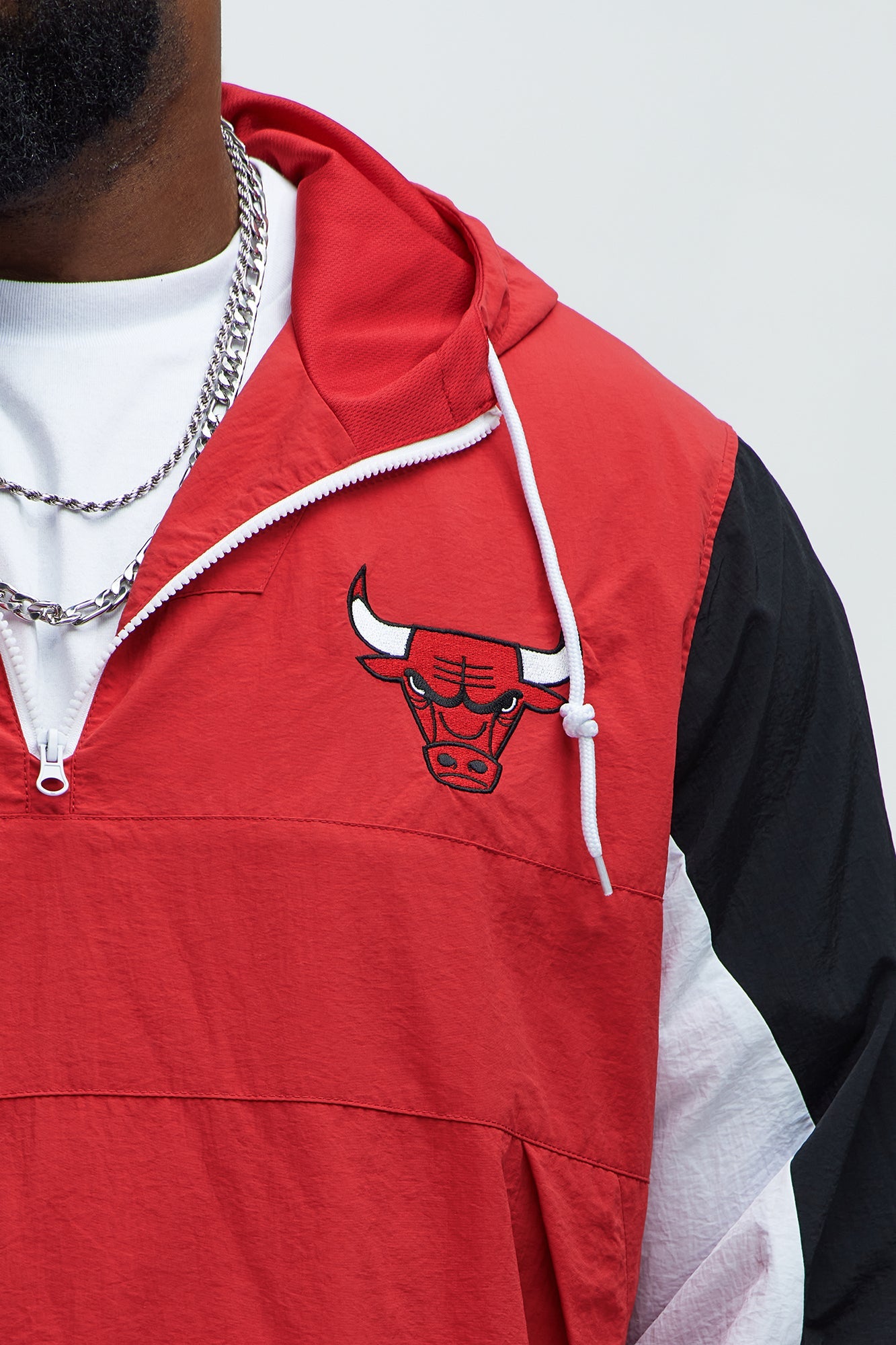 Bulls Ranger Quarter Zip Hoodie Jacket - Red