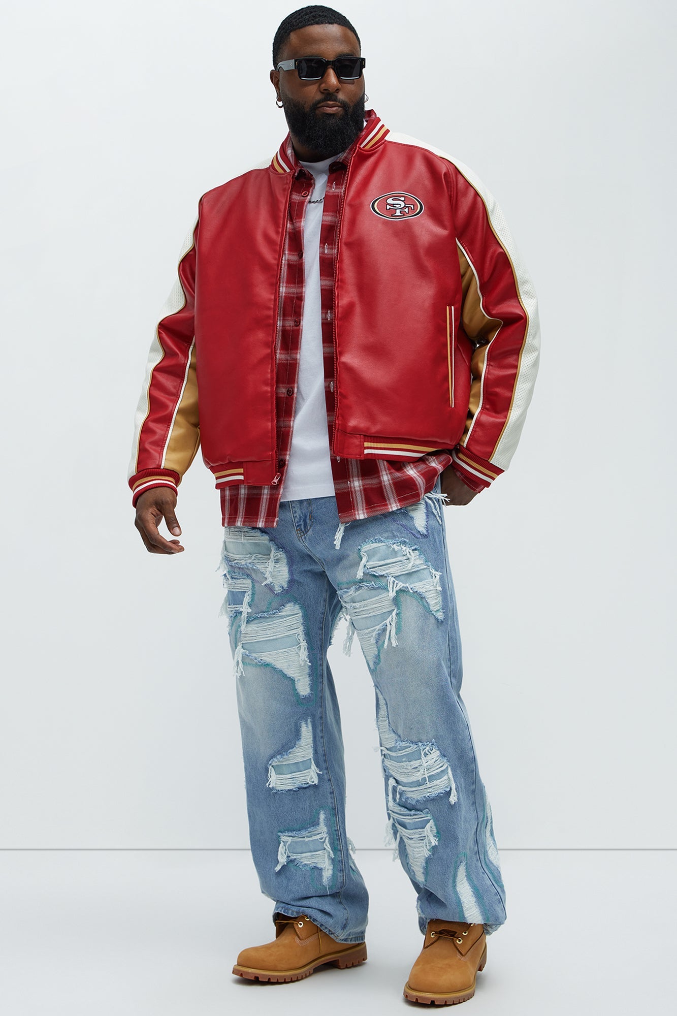 49ers High Standard Jacket - Red/White
