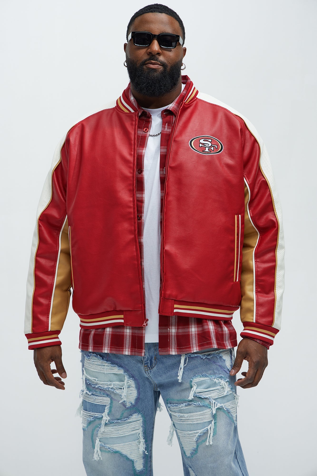 49ers High Standard Jacket - Red/White