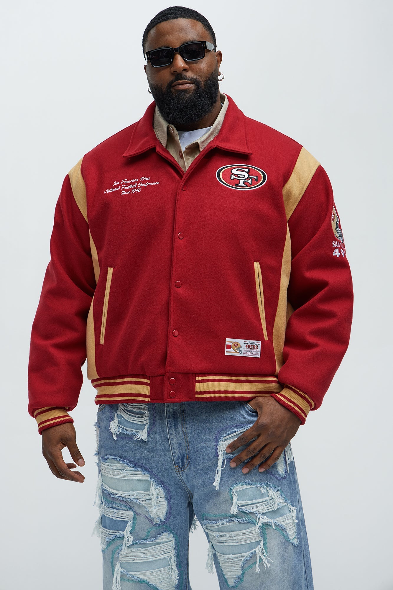 49ers Air Supremacy Jacket - Gold/Red