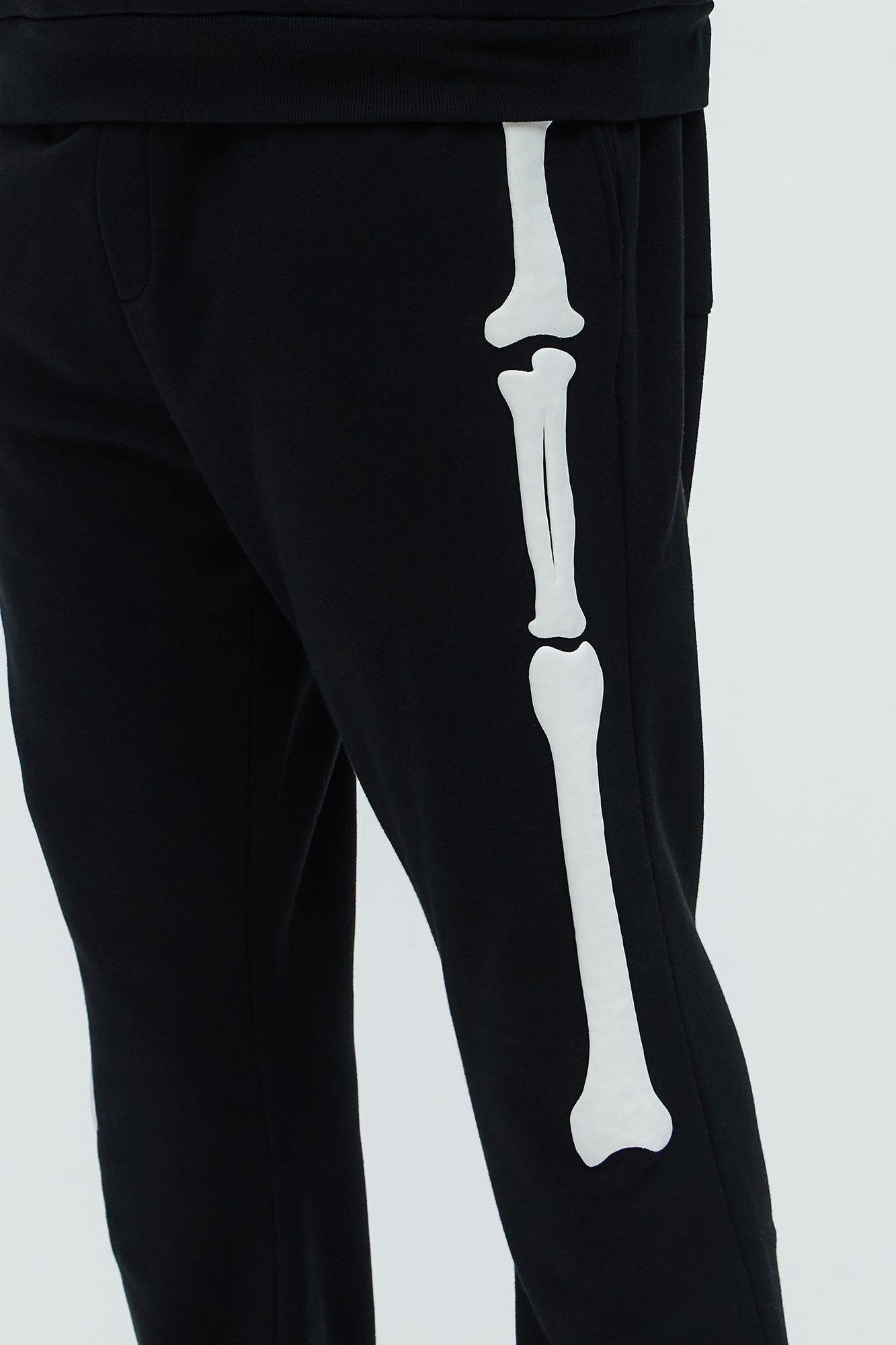 Tyson Bones Skinny Flare Sweatpants - Black