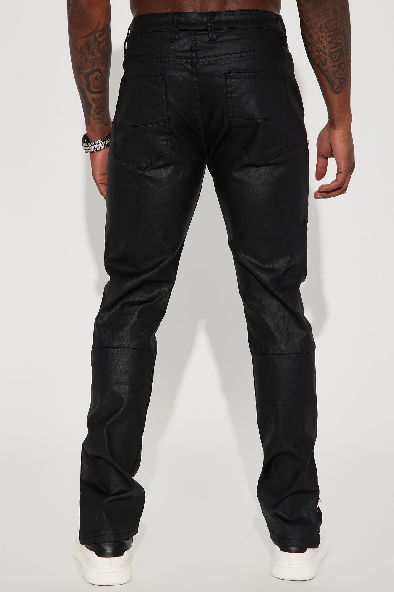 Keeping It Cool Waxed Skinny Pants - Black
