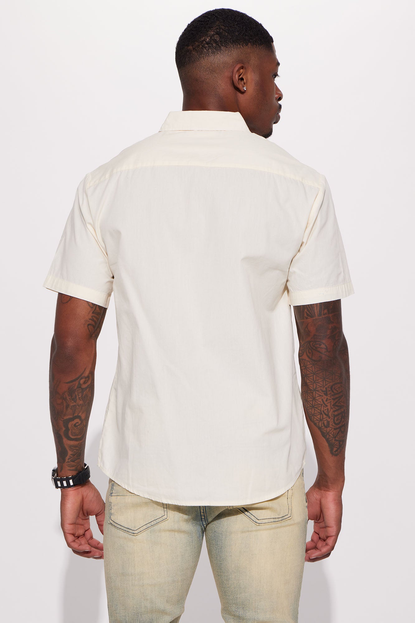 Ryland Short Sleeve Button Up Shirt - Off White