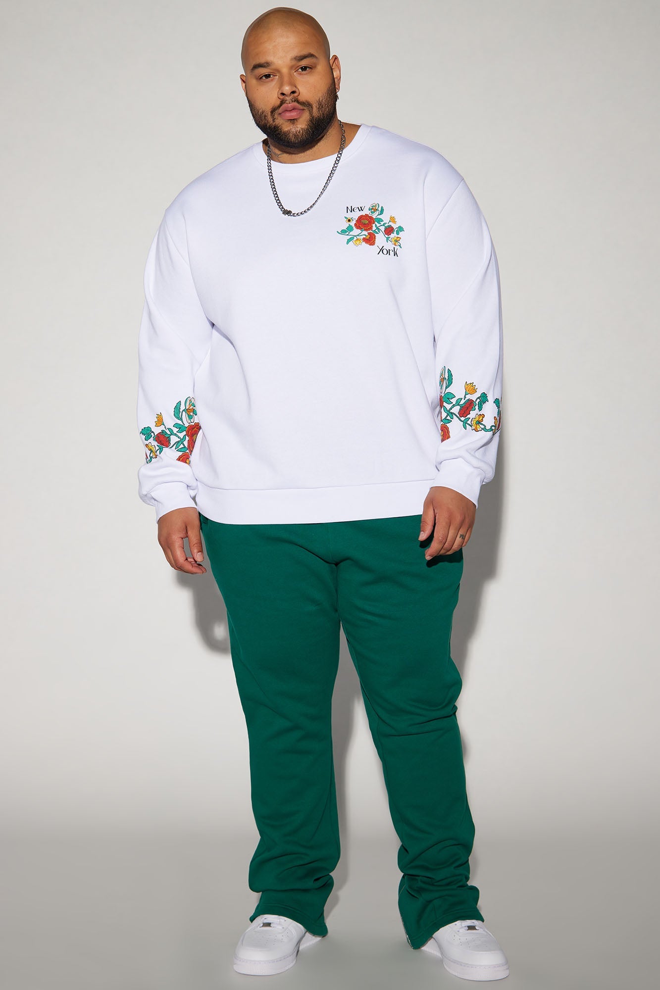 Tyson Back Zipper Skinny Flared Sweatpants - Green