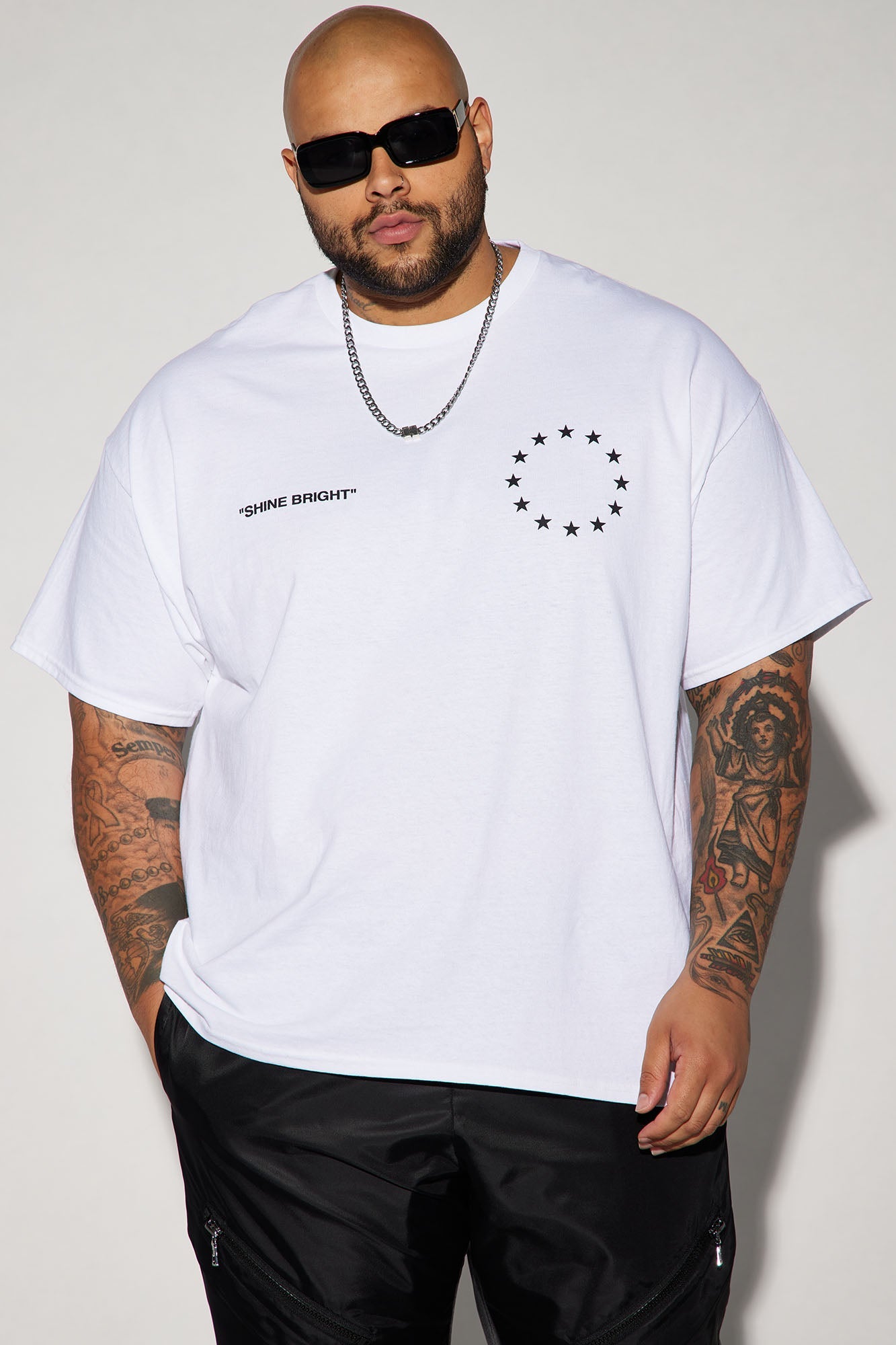Filling Vacancy Like The Brightest Star Short Sleeve Tee - White