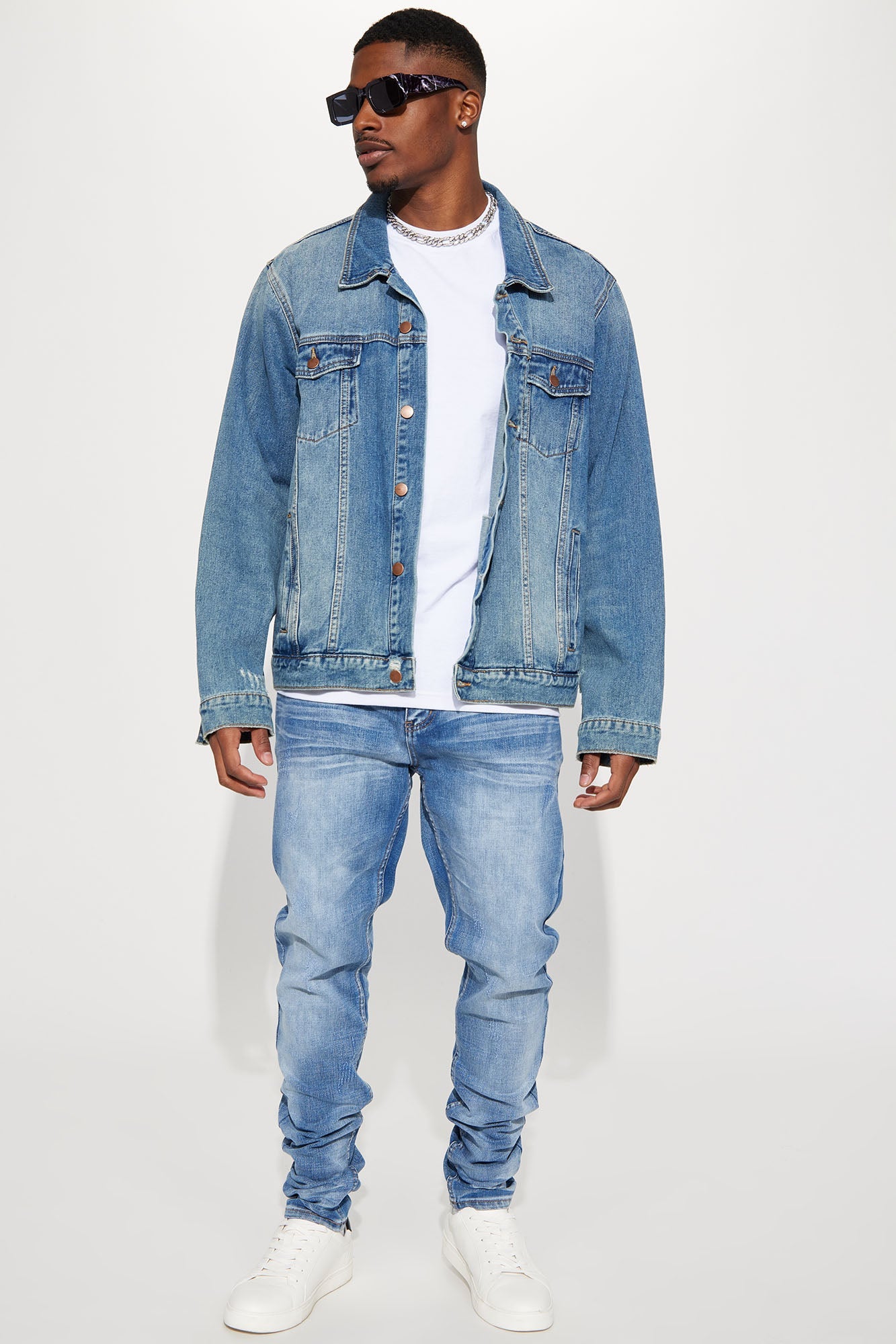 Pristine Stacked Skinny Jeans - Medium Wash