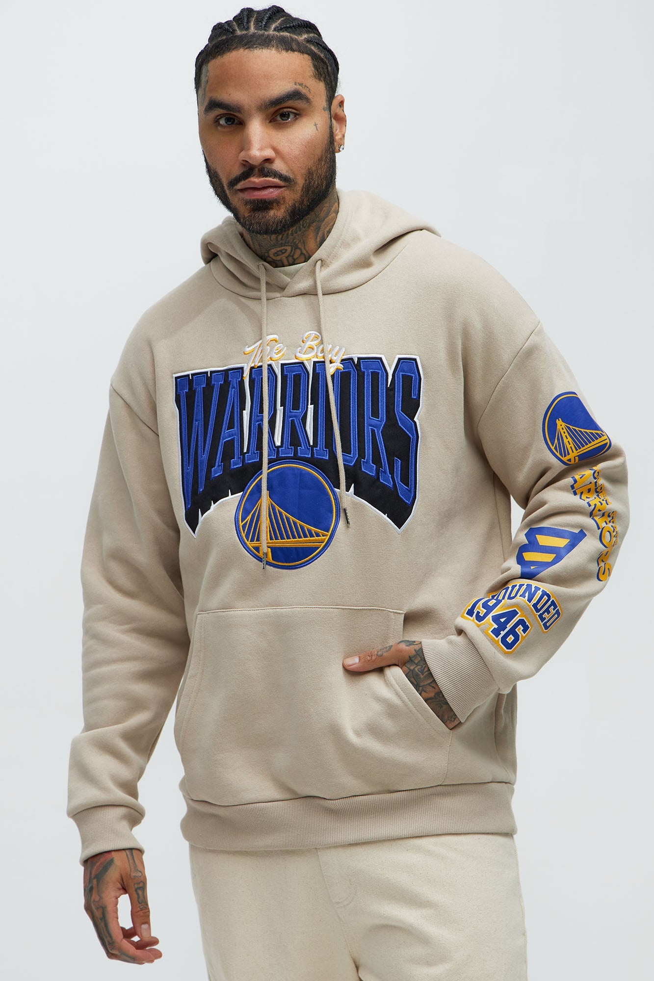 Warriors City Connect Hoodie - Sand