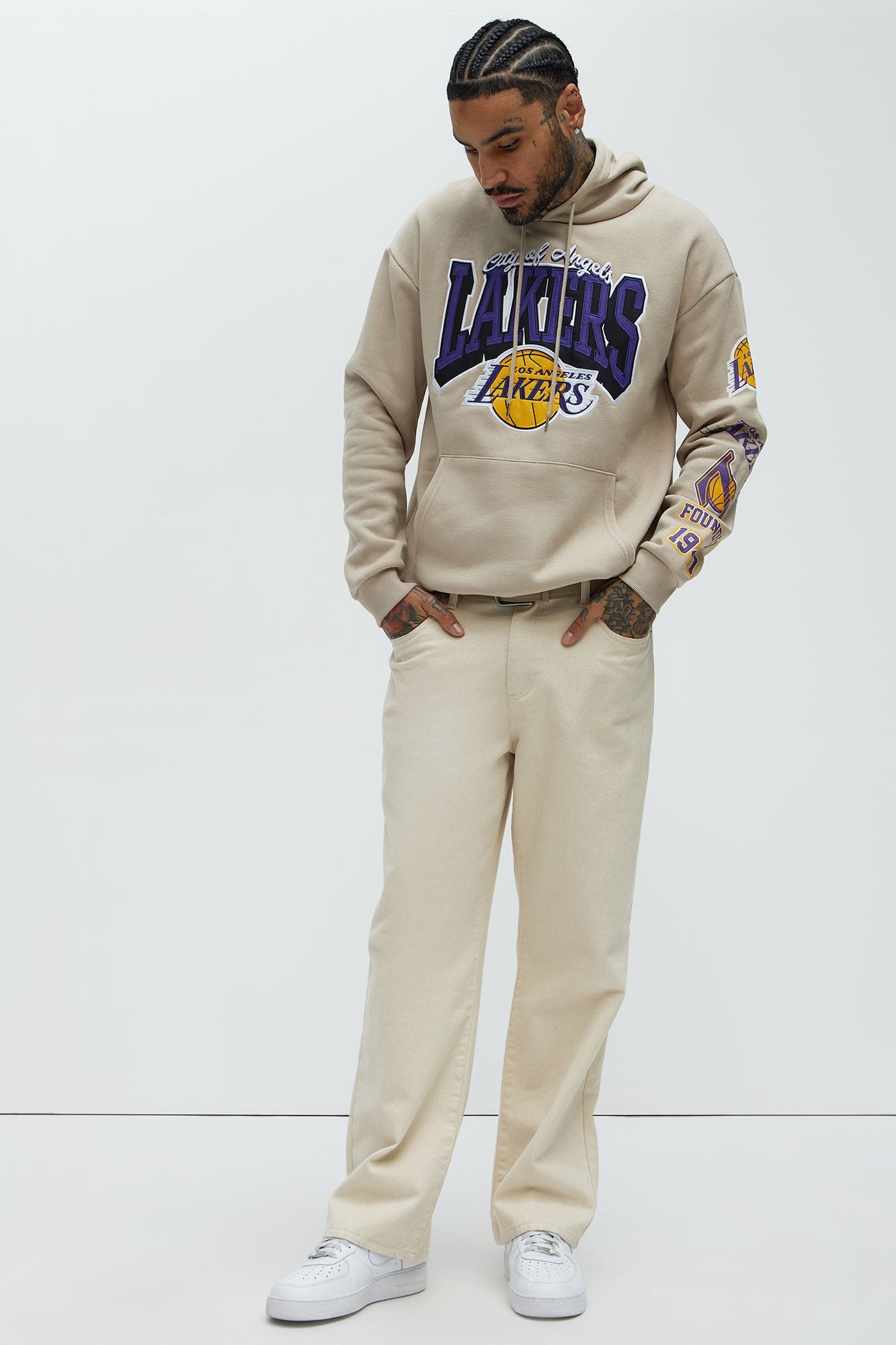 Lakers City Connect Hoodie - Sand