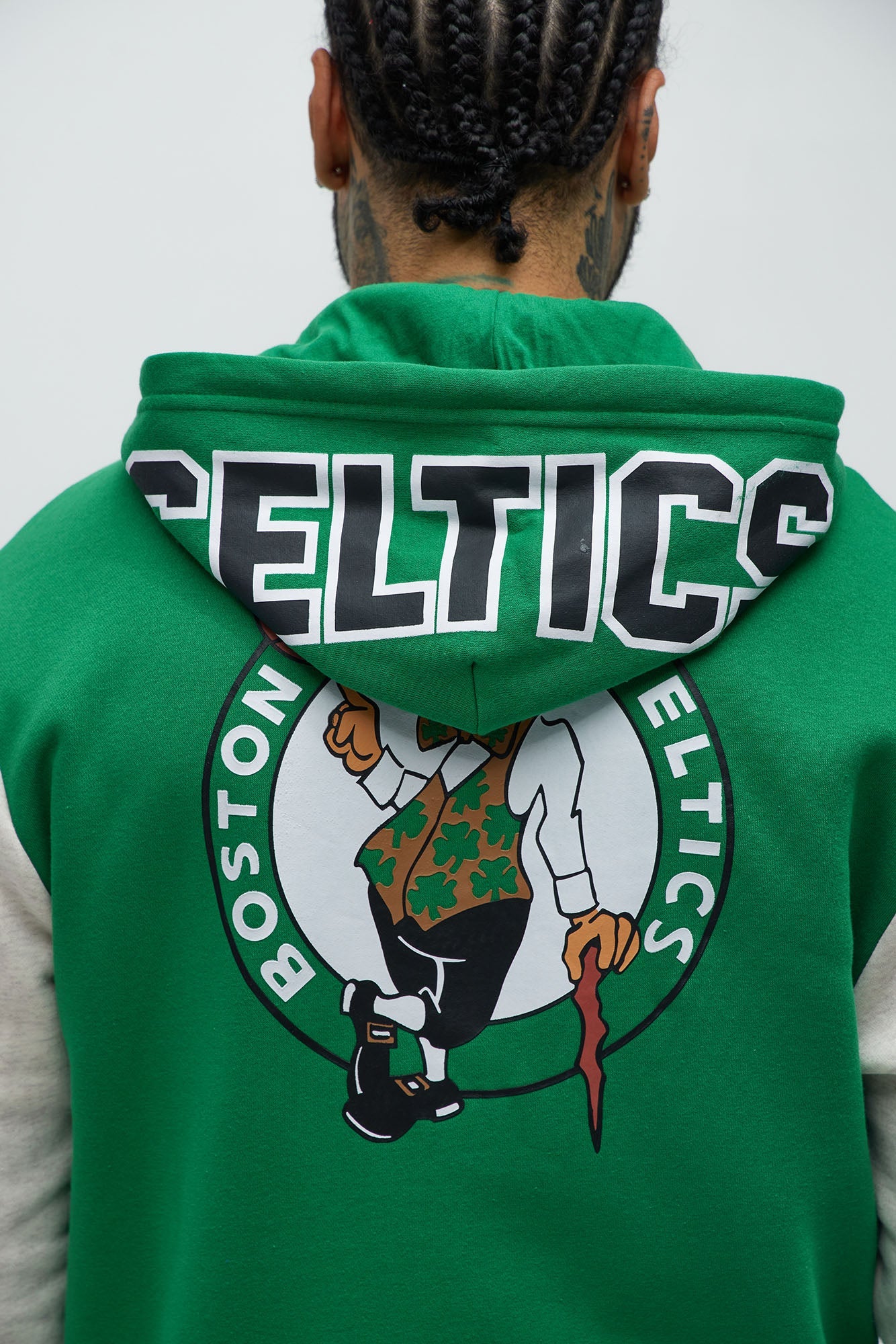 Celtics Above The Rim Zip Up Hoodie - Kelly Green