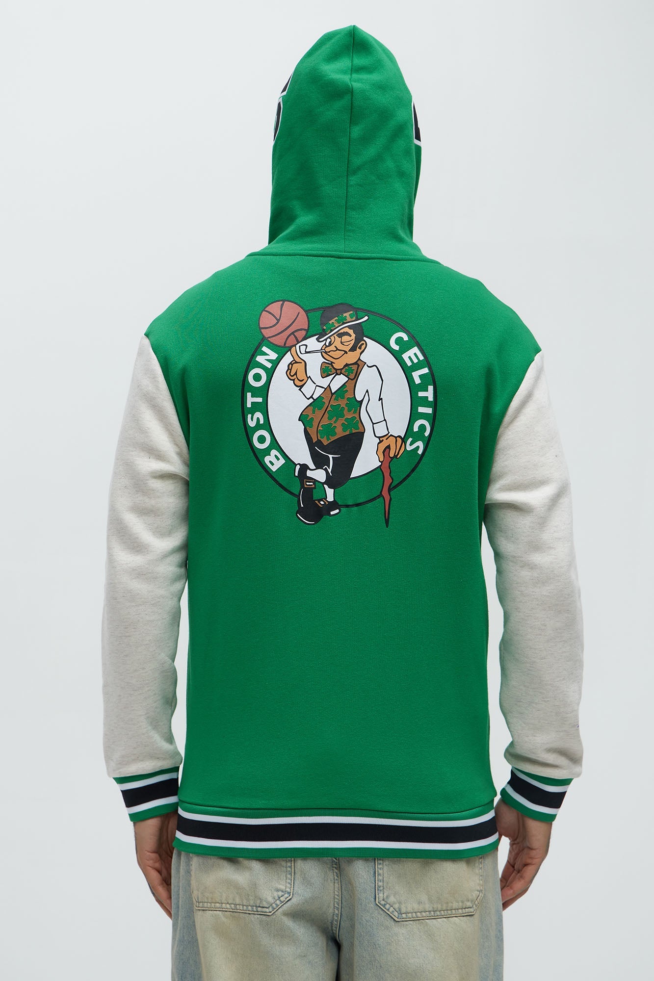 Celtics Above The Rim Zip Up Hoodie - Kelly Green