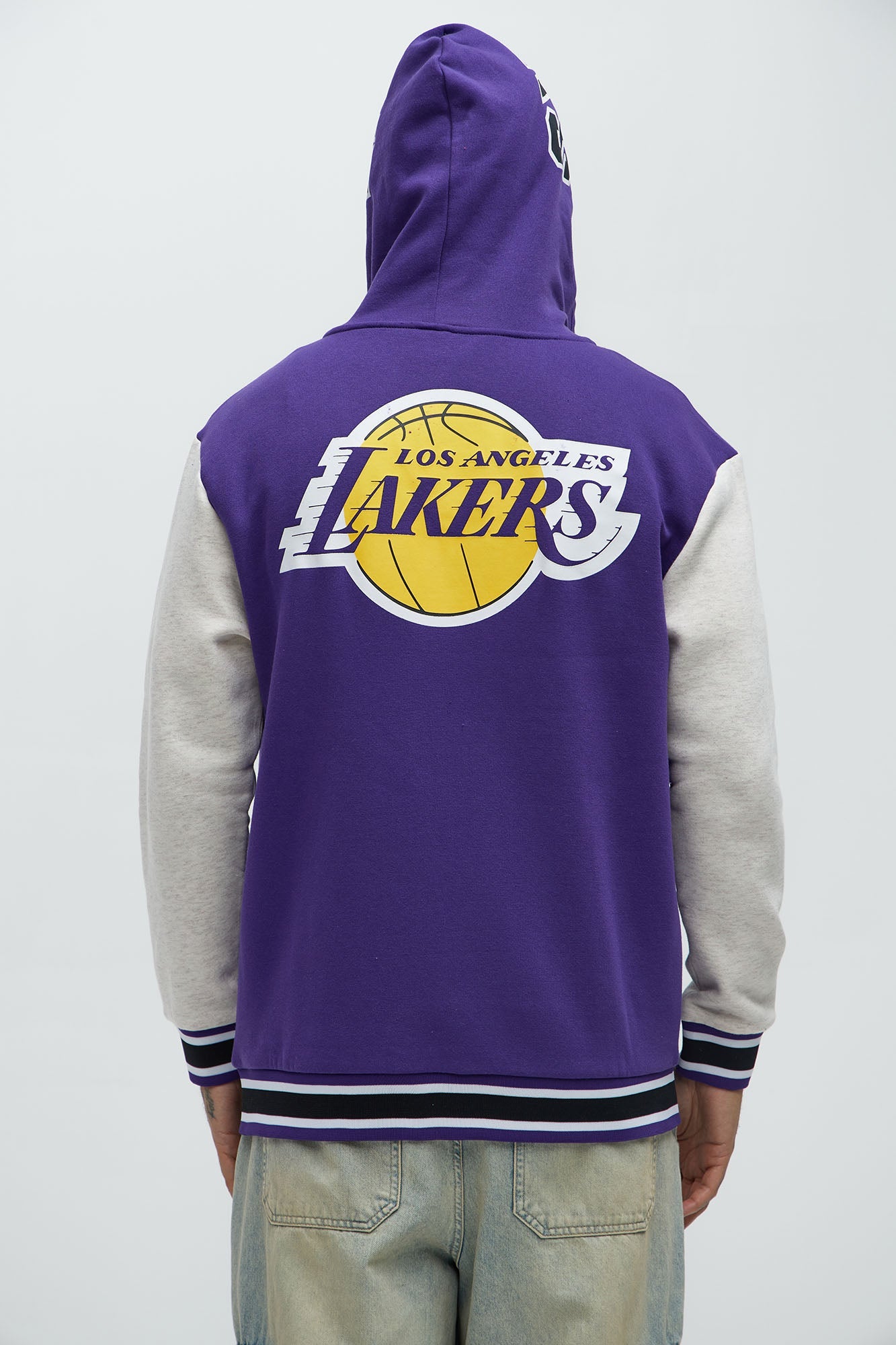 Lakers Above The Rim Zip Up Hoodie - Purple