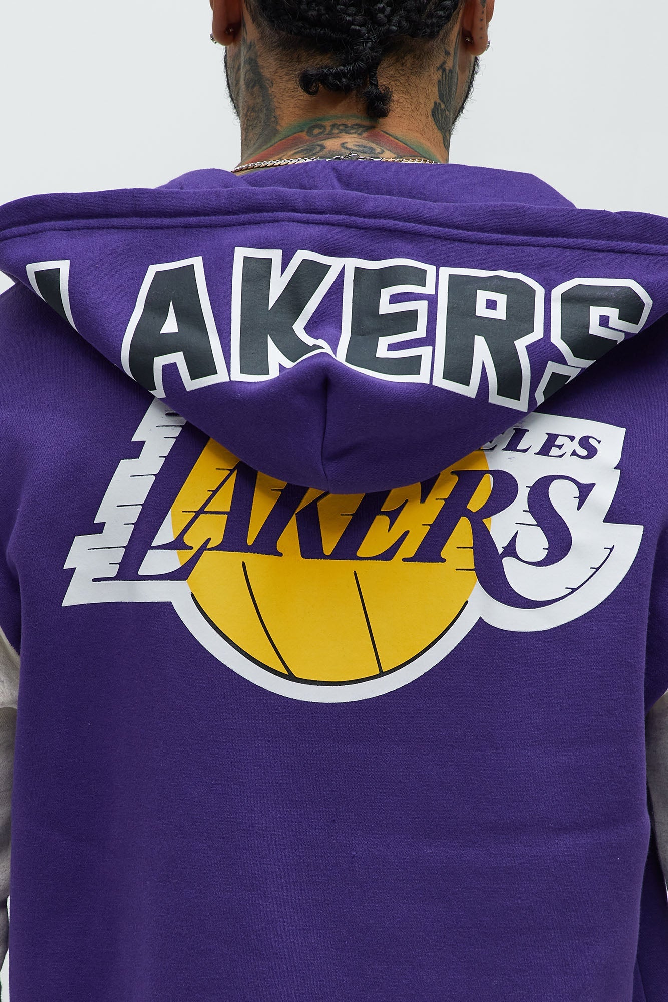 Lakers Above The Rim Zip Up Hoodie - Purple