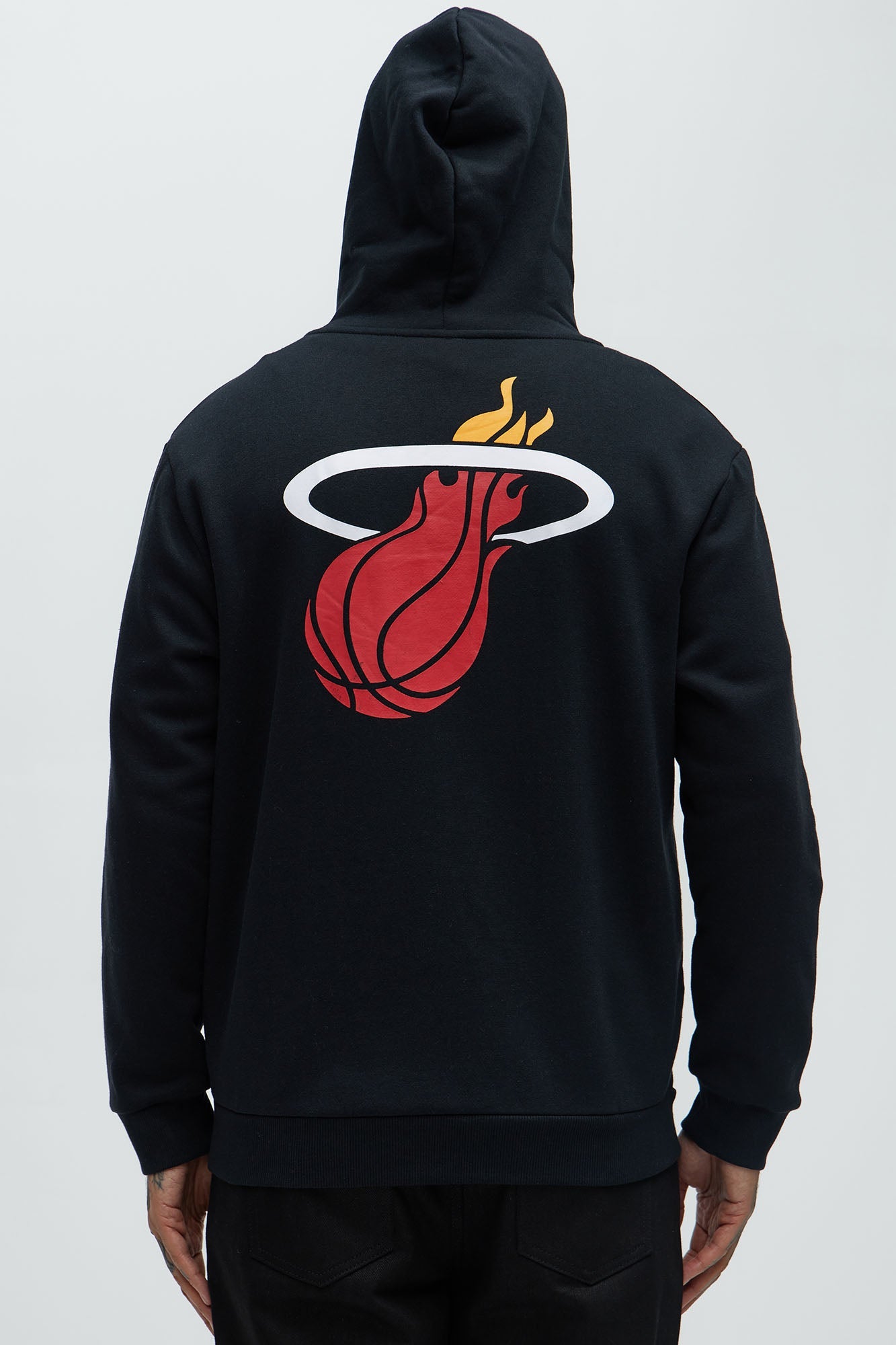 Heat Bold Zip Up Hoodie - Black