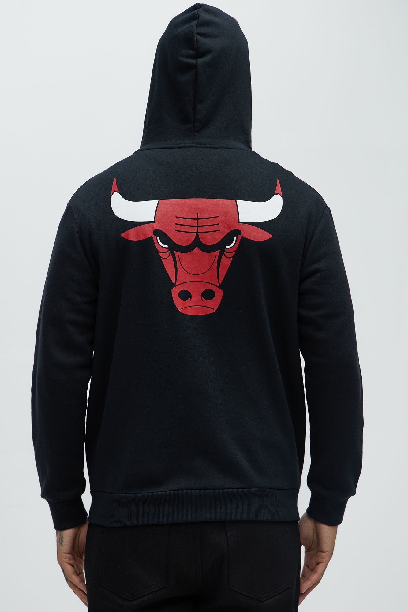 Bulls Bold Zip Up Hoodie - Black