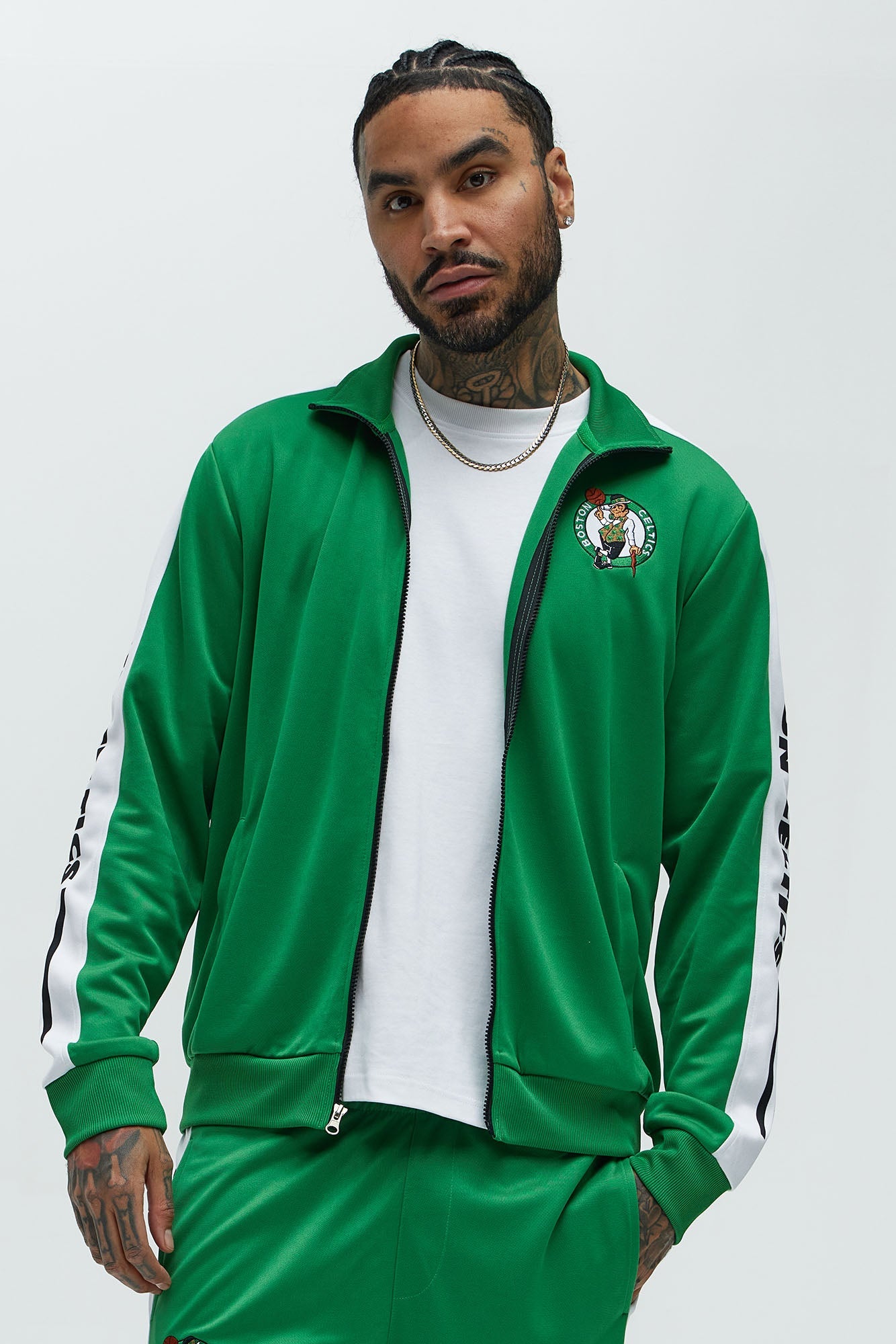Celtics Stand By Track Jacket - Kelly Green