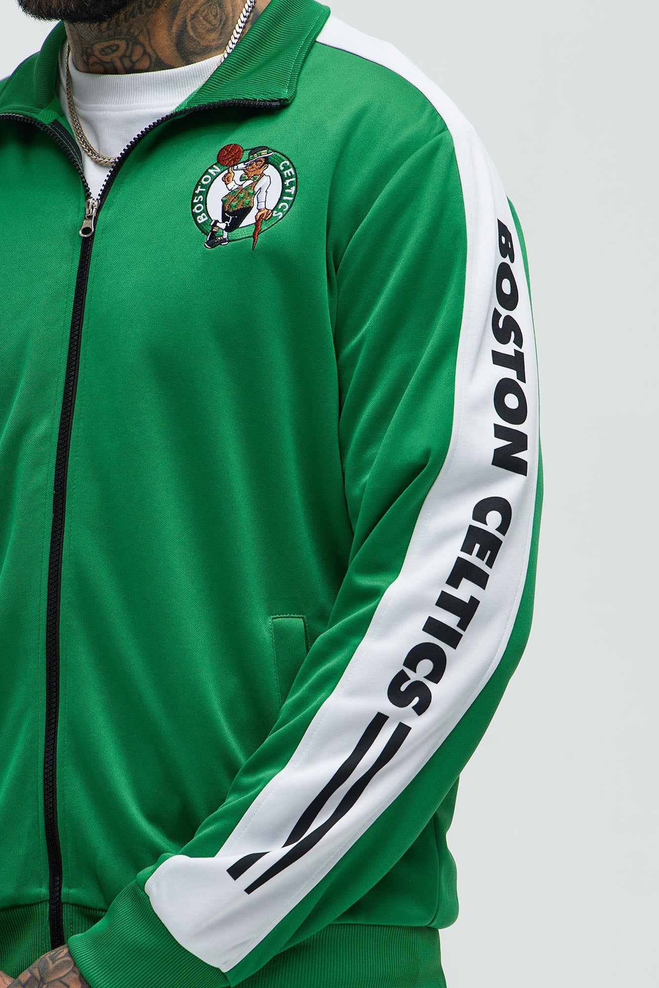 Celtics Stand By Track Jacket - Kelly Green