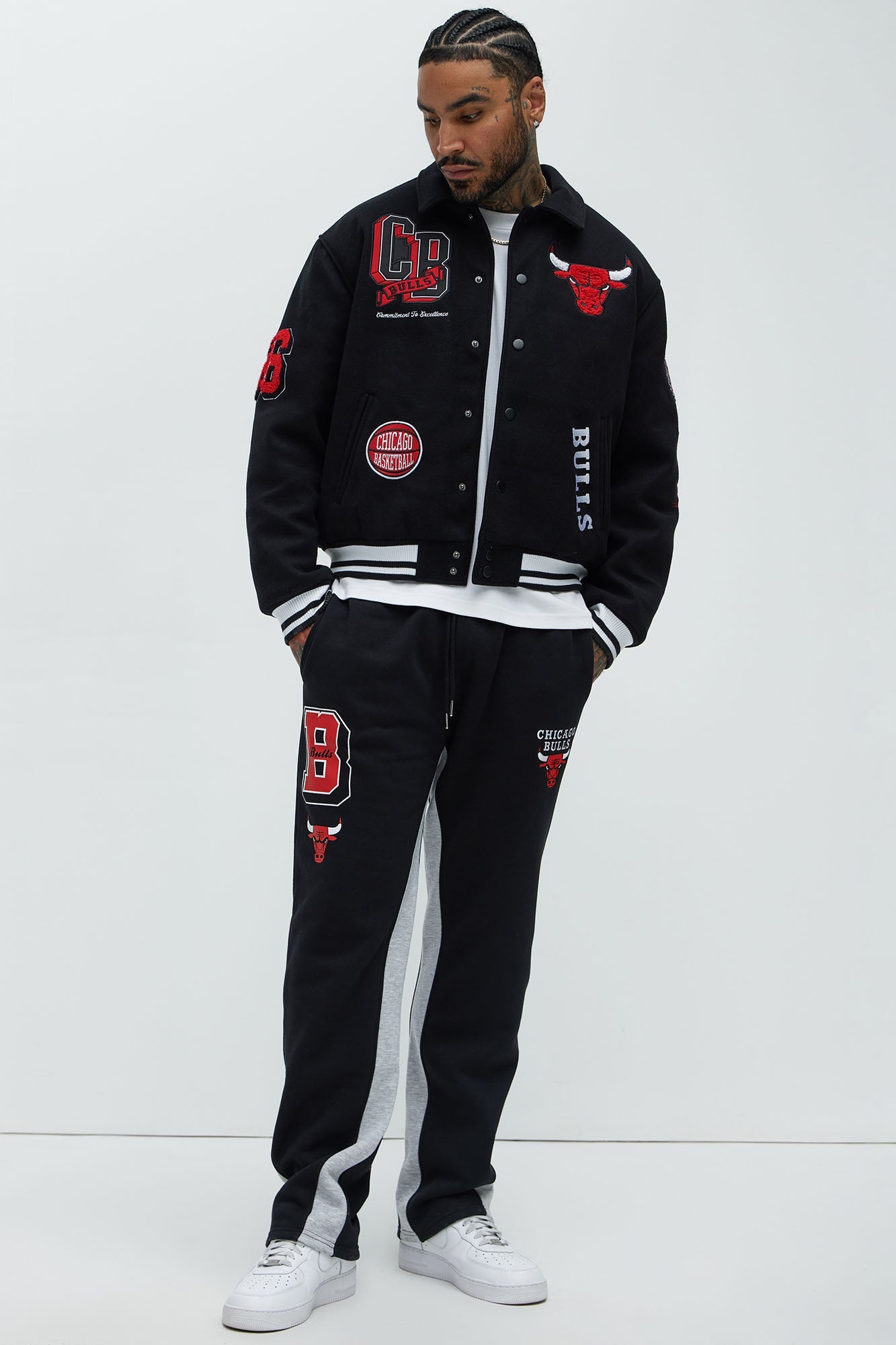 Bulls Backboard Skinny Flare Sweatpants - Red/Black
