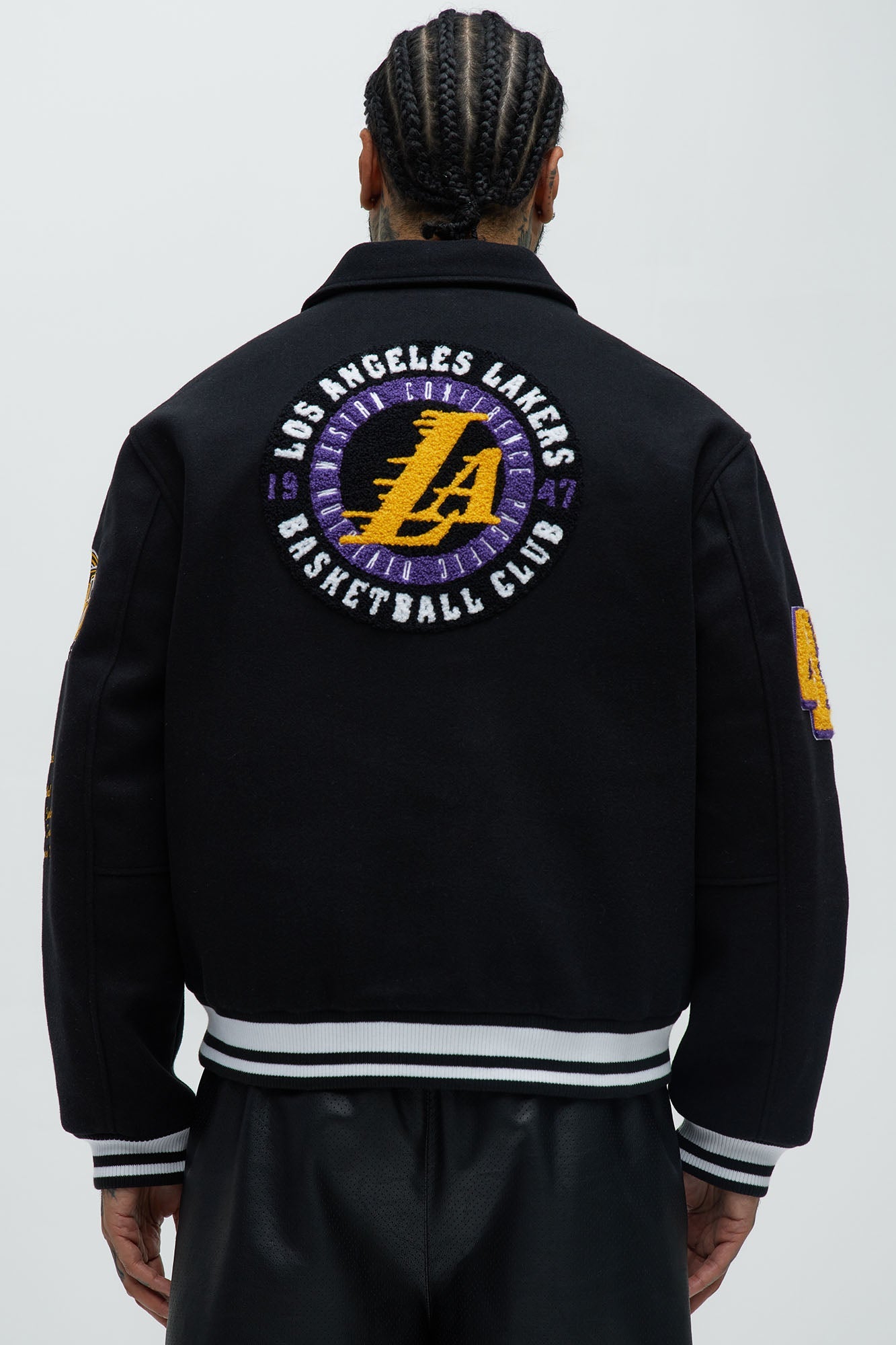 Lakers Ring Leader Varsity Jacket - Black/Yellow