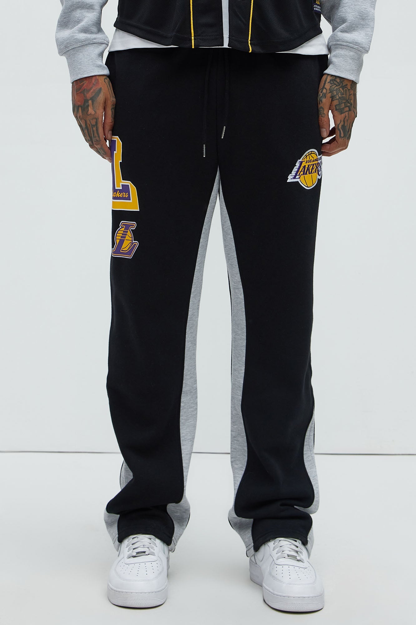 Lakers Backboard Skinny Flare Sweatpants - Black/Purple