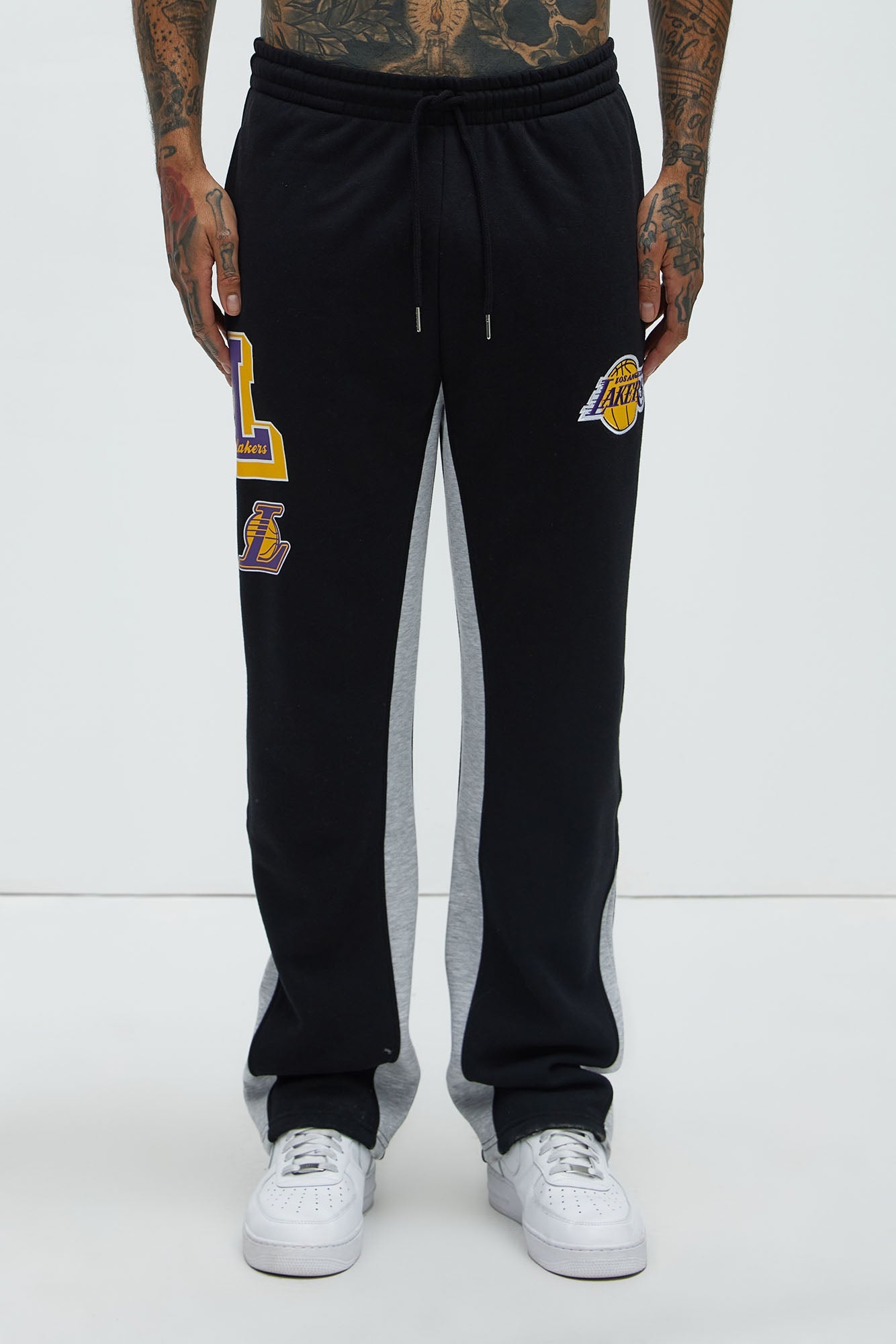 Lakers Backboard Skinny Flare Sweatpants - Black/Purple