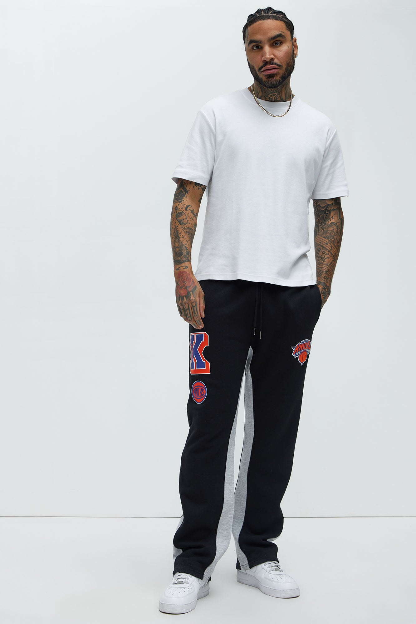 Knicks Backboard Skinny Flare Sweatpants - Blue/Black