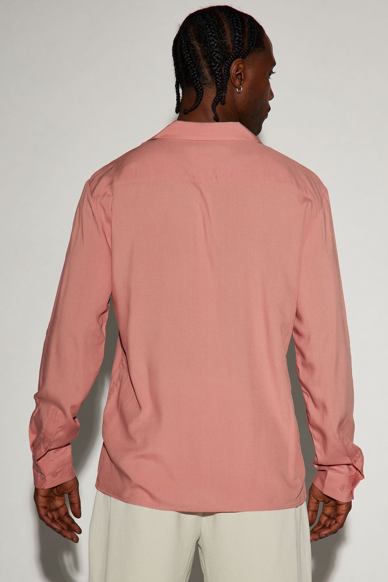 Dawson Relaxed Long Sleeve Button Up Shirt - Mauve