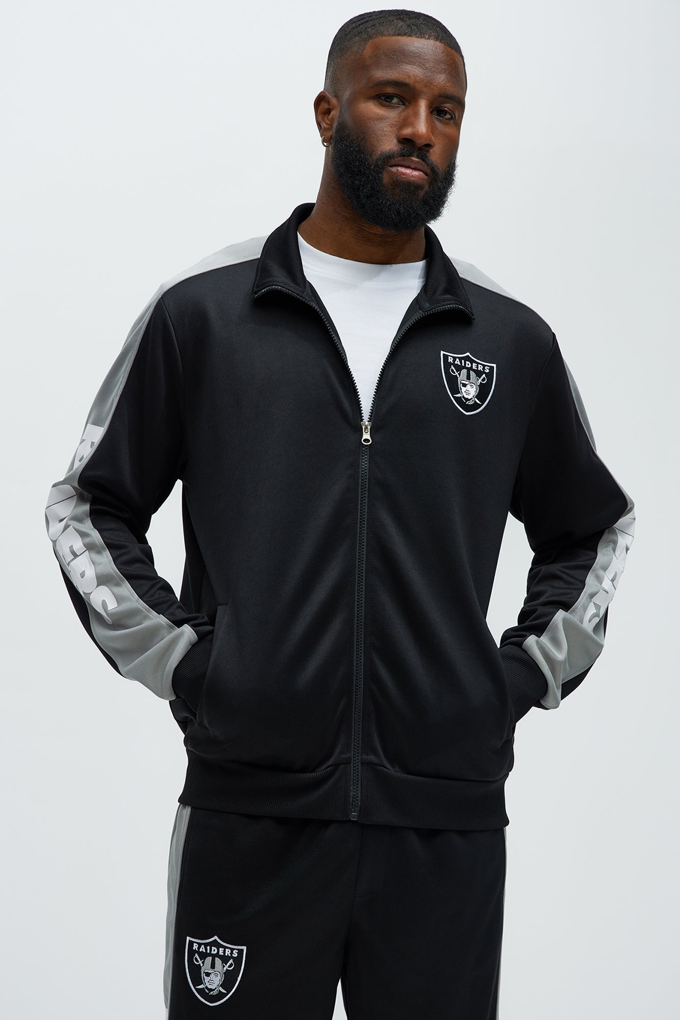 Raiders Stand By Track Jacket - Black