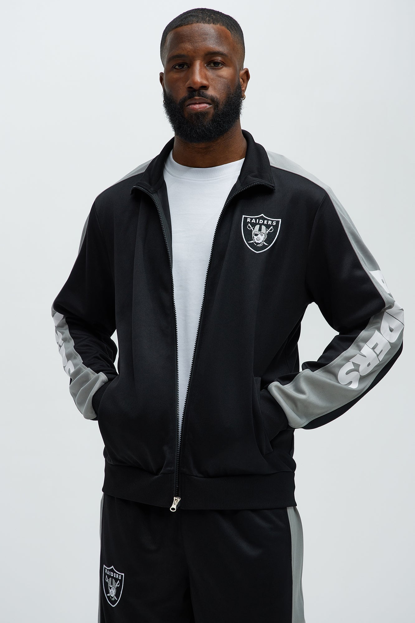 Raiders Stand By Track Jacket - Black
