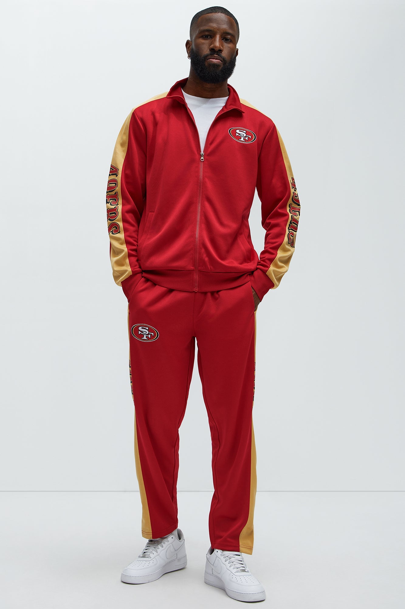 49ers Stand By Track Jacket - Red/combo