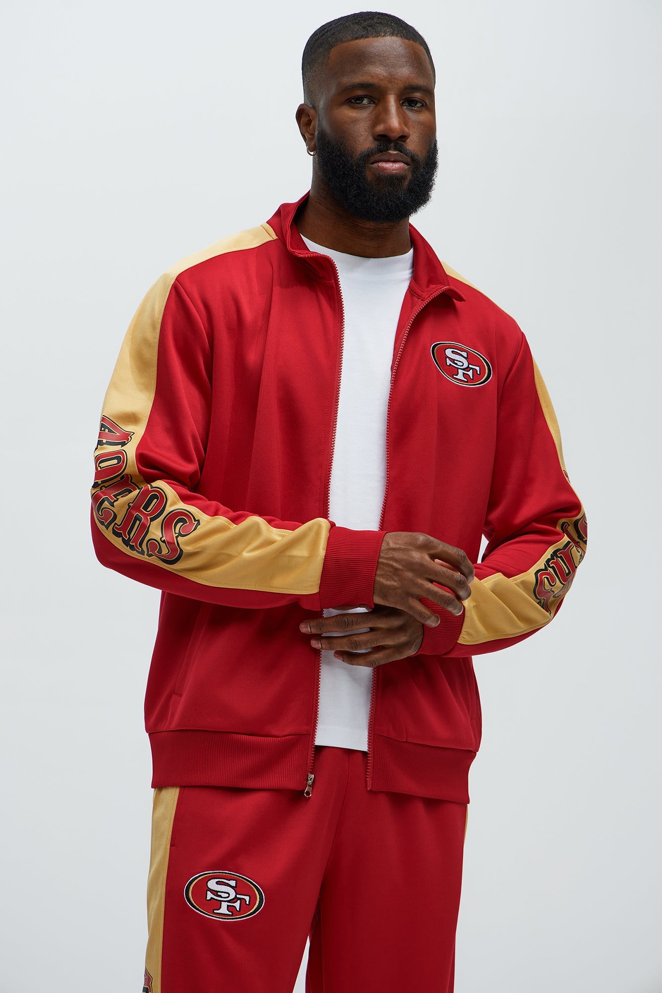 49ers Stand By Track Jacket - Red/combo