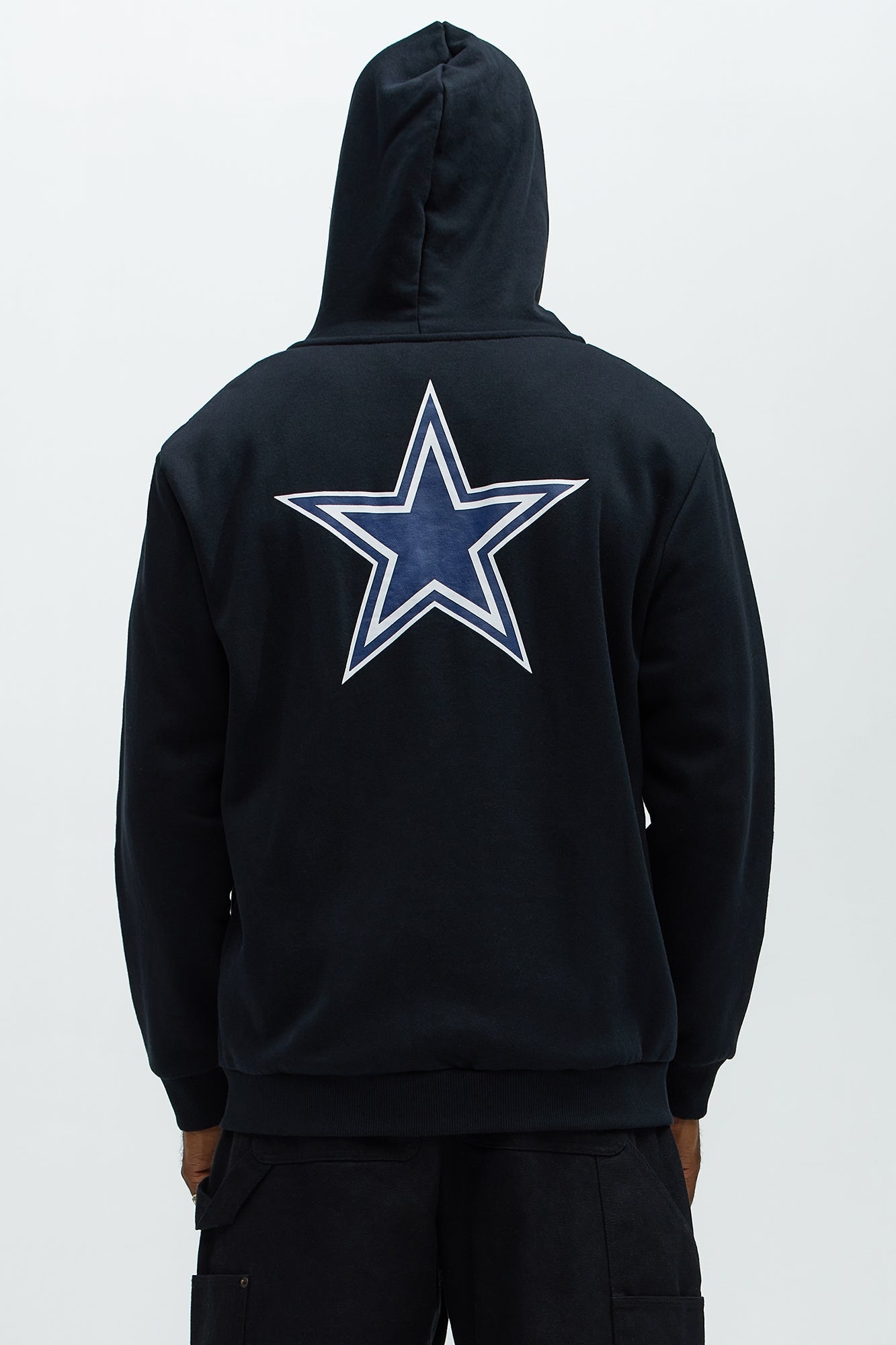 Cowboys Bold Zip Hoodie - Black