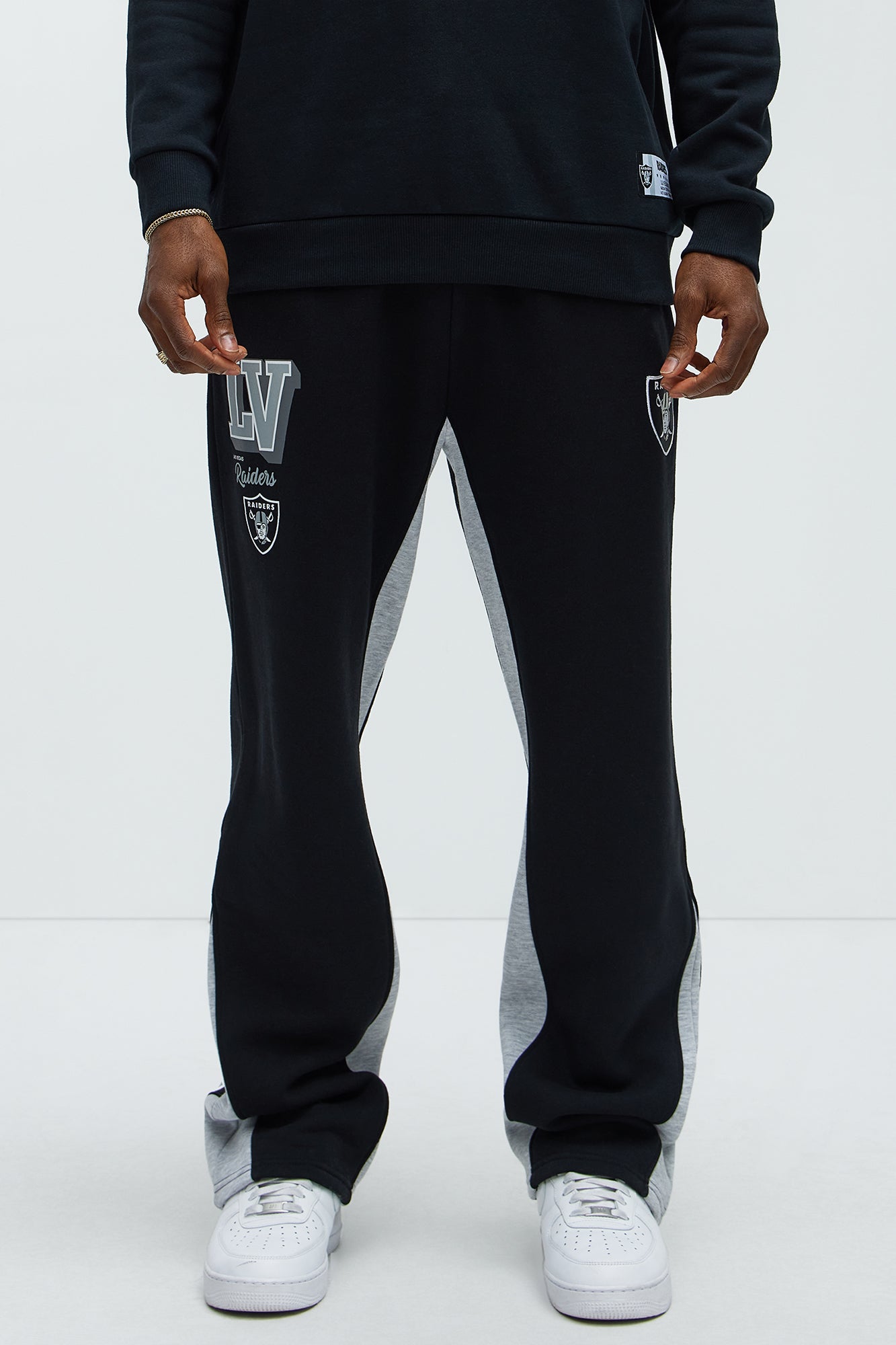 Raiders Bold Flare Sweatpants - Black