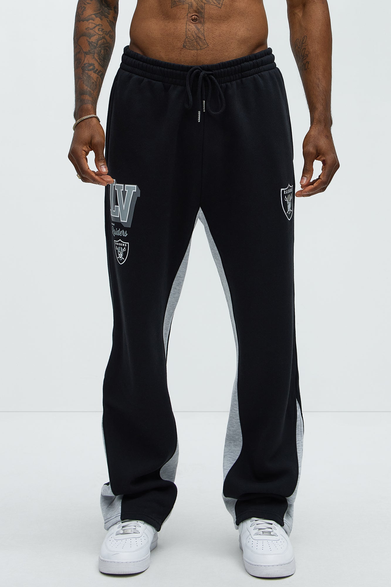 Raiders Bold Flare Sweatpants - Black