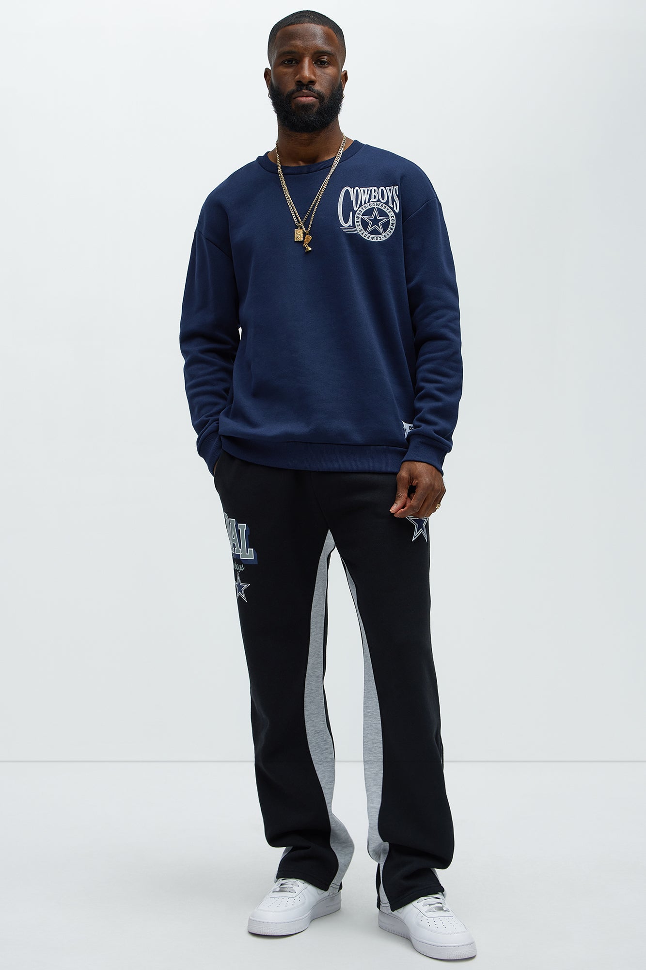 Cowboys Crew Neck Sweatshirt - Navy