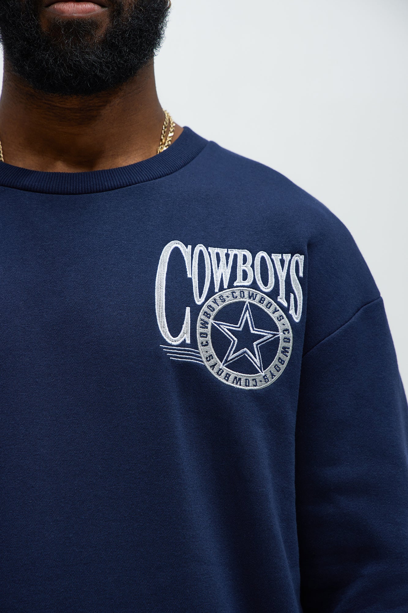 Cowboys Crew Neck Sweatshirt - Navy