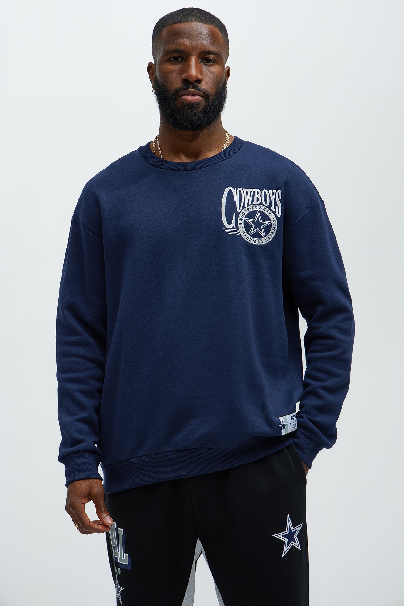 Cowboys Crew Neck Sweatshirt - Navy